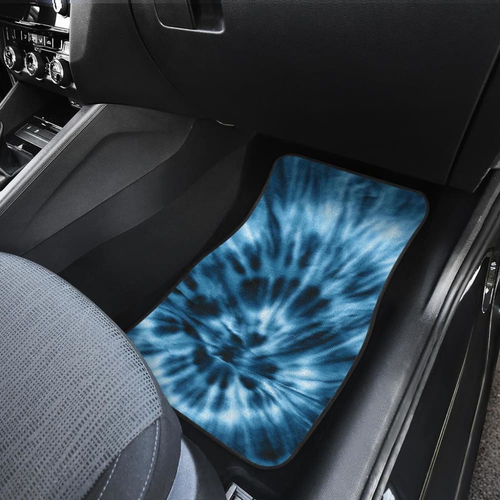 Blue Tie Dye Car Floor Mats - Waterproof All-Weather Protection - Perfect for SUVs, Trucks & Sedans - Easy to Clean & Durable for Daily Commute & Road Trips
