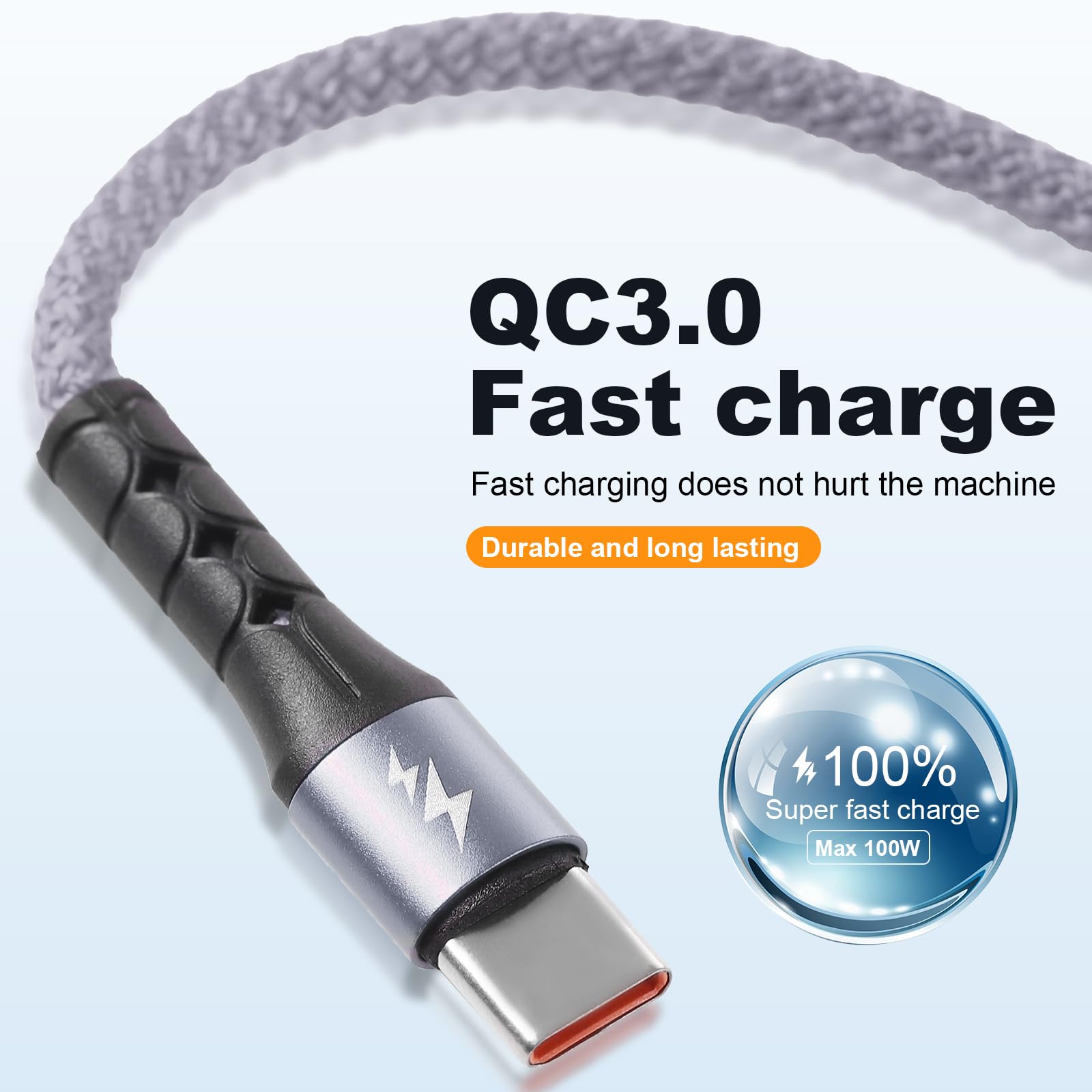 SIQIWO 4-in-1 Multi USB C Fast Charging Cable [4FT 2-Pack] - QC 3.0 3A Type C Splitter with 4 Ports - Compatible with iPhone 16/15 Series, iPad Air/Pro, Samsung Galaxy S24/S23, Google Pixel, PS5 - Perfect for Home, Office & Travel Charging Multiple Devices Simultaneously