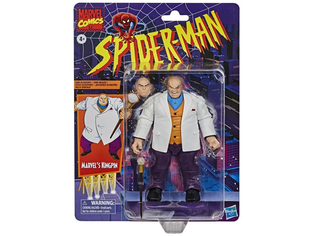 Spider-Man Marvel Legends Retro Collection 6-Inch Action Figure - Marvel's Kingpin - Collectible Toy for Fans, Display & Play - Perfect for Gifts, Decor, and Comic Book Enthusiasts