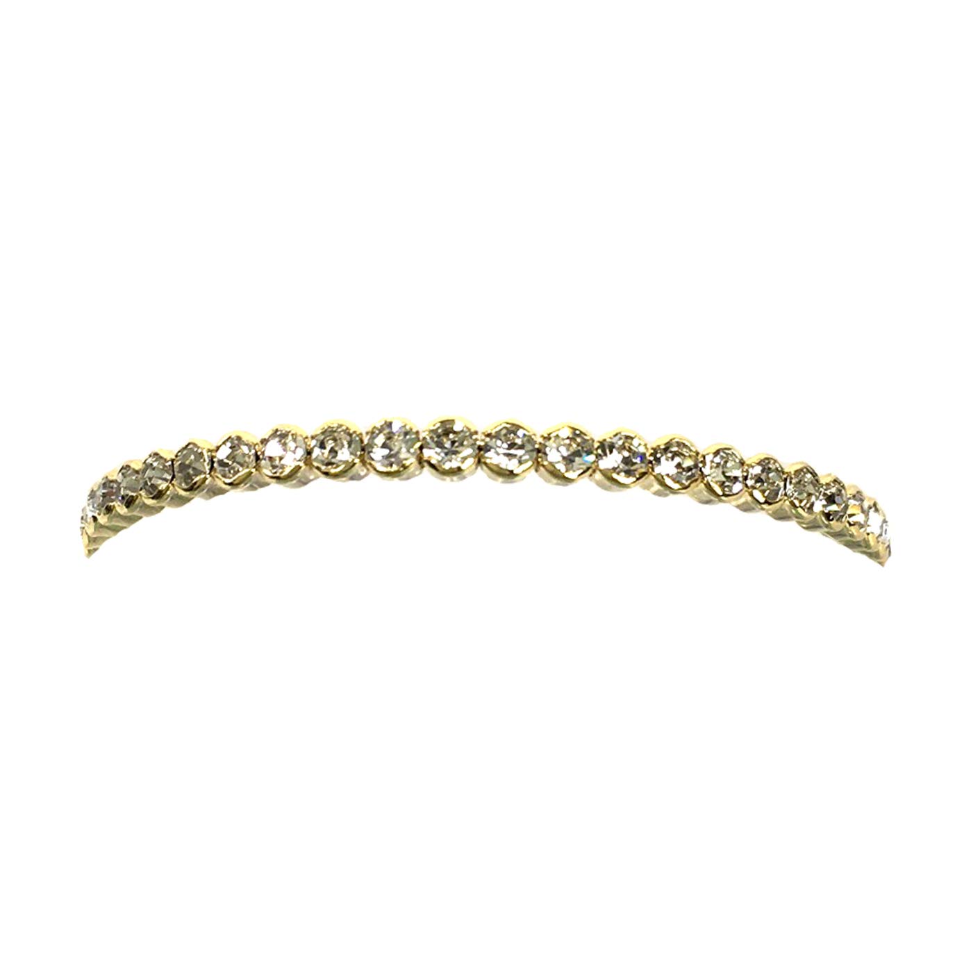 B Jewelry Collection Hedy Floating Crystal Petite Cuff Bracelet - Elegant & Dainty Women's Fashion Jewelry for Parties, Weddings & Special Occasions