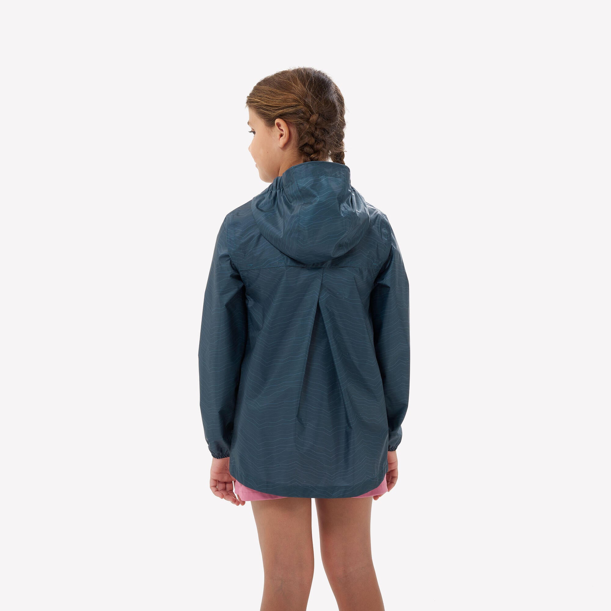 Quechua MH150 Waterproof Hiking Jacket for Kids Ages 7-15 | Lightweight Outdoor Raincoat for Boys & Girls | Perfect for Camping, School & Mountain Adventures