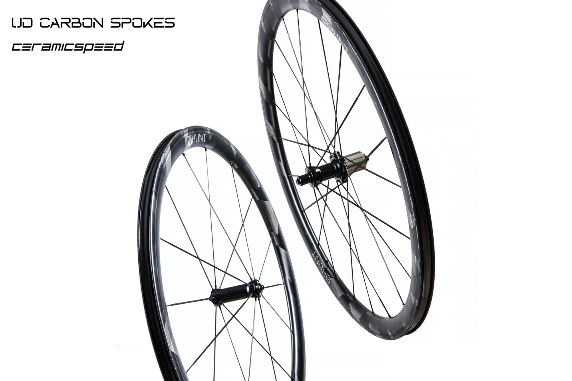 RE:NEW HUNT 36 UD Carbon Spoke Wheelset - Lightweight Carbon Fiber Road Bike Wheels for Racing & Performance Cycling | Perfect for Road Racing, Triathlons & Endurance Rides