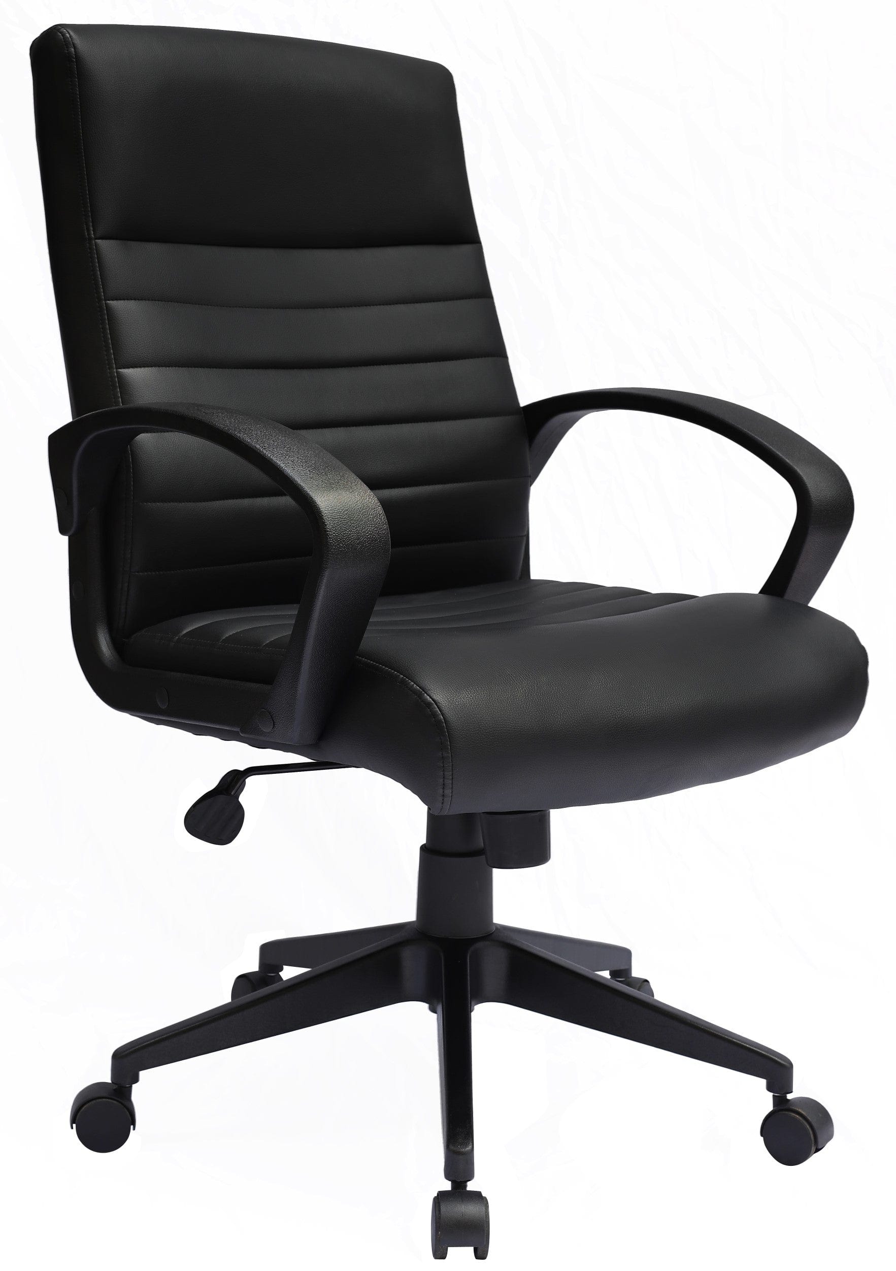 Boss Ribbed Back Executive Office Chair [B426 BK] - Ergonomic High Back Swivel Chair for Home & Office Workspace, Conference Room, and Gaming Setup