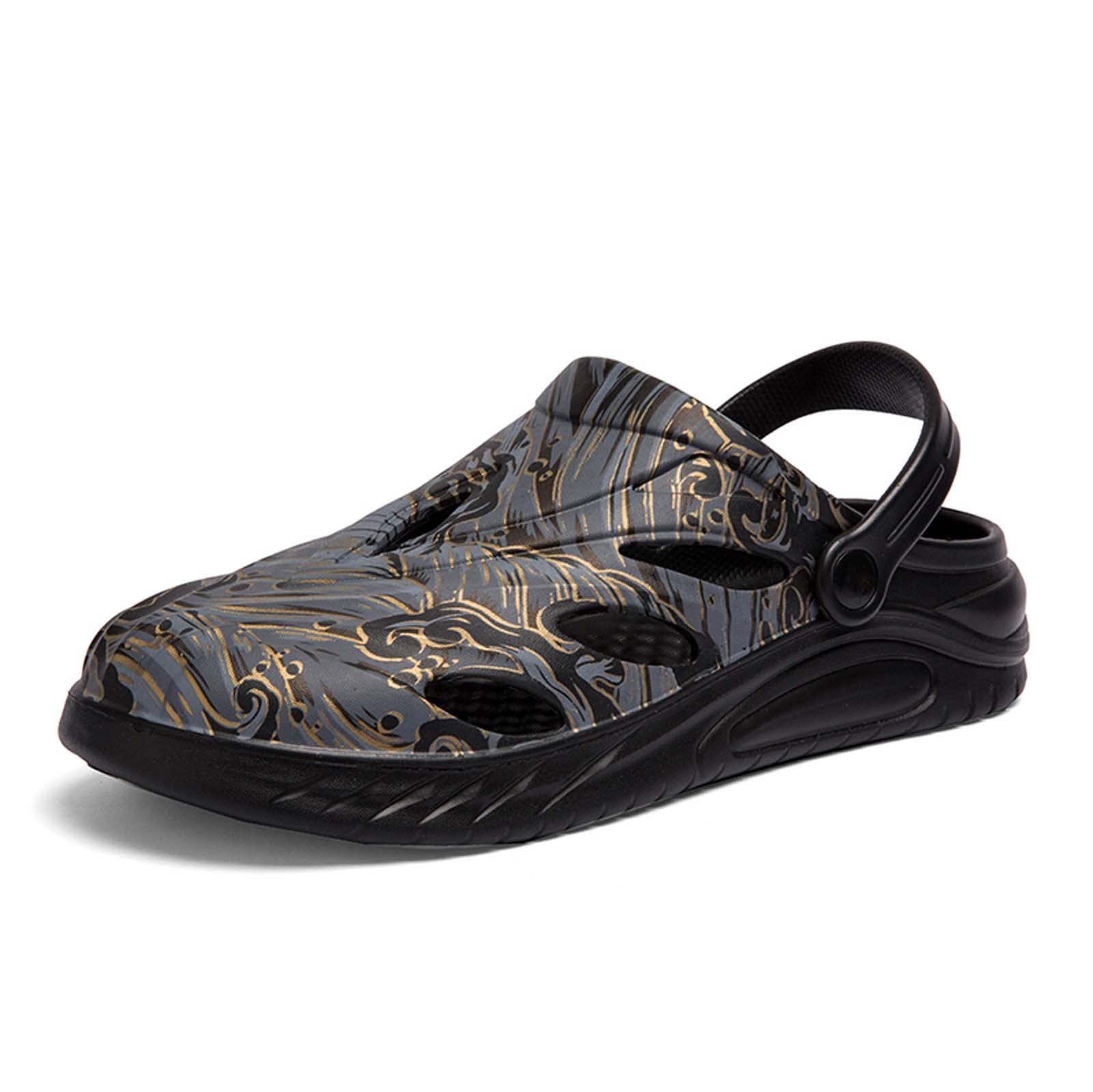 Men's Camouflage Garden Clogs - Waterproof Slip-Resistant Rubber Sandals for Outdoor, Gardening, Beach & Sports | Lightweight Comfortable Slip-On Shoes