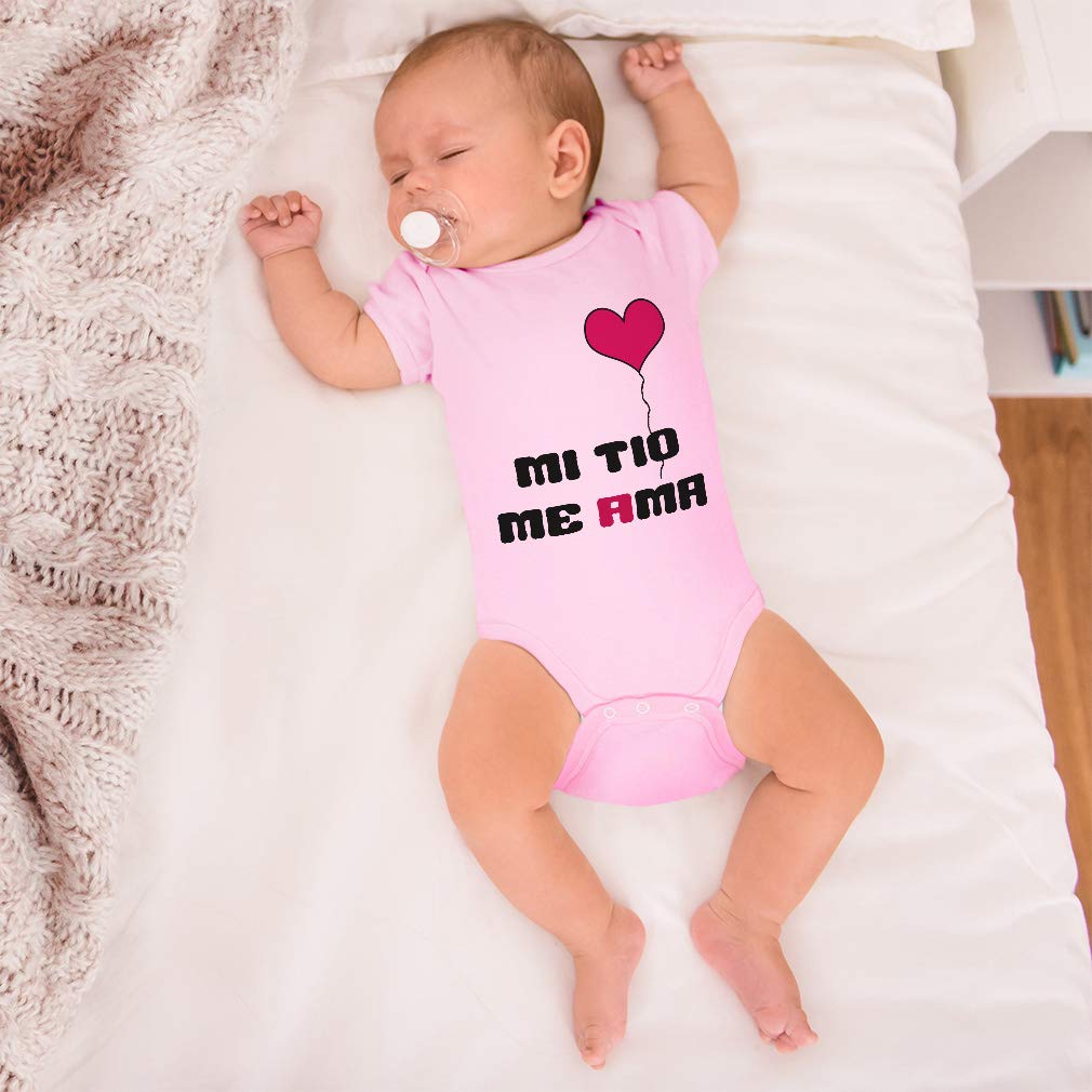 Custom Baby Bodysuit - Spanish 'Mi Tío Me Ama' Uncle Loves Me Outfit for Boys & Girls | Cute Infant Onesie for Family Photos, Birthday Gifts & Special Occasions