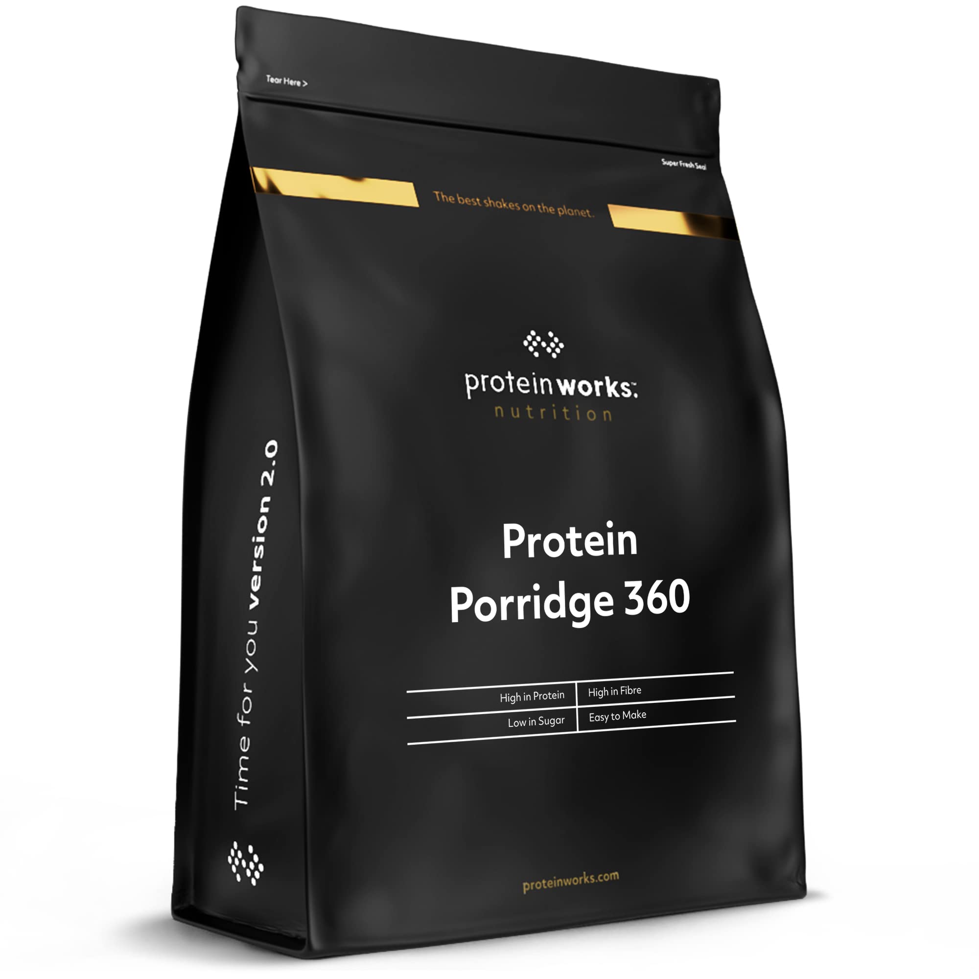 Protein Works - Protein Porridge 360 | High Protein Breakfast with Added Vitamins & Minerals | Low Calorie Oatmeal | Banana Chocolate Chip Flavor | 1kg (13 Servings) - Perfect for Post-Workout Recovery & Healthy Morning Meals
