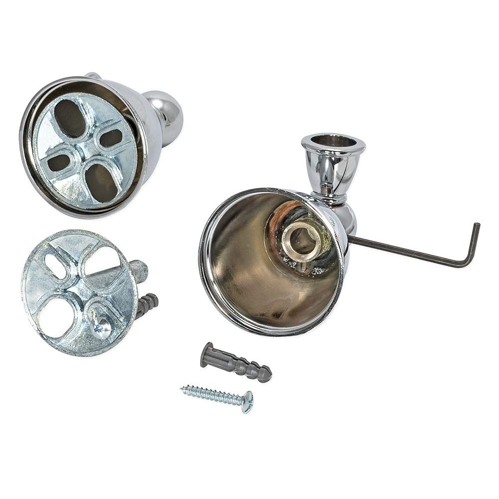 EZ-FLO 16251 Chrome Decorative Toilet Paper Holder - Modern Bathroom Tissue Roll Stand for Home, Hotel & Restroom Decor