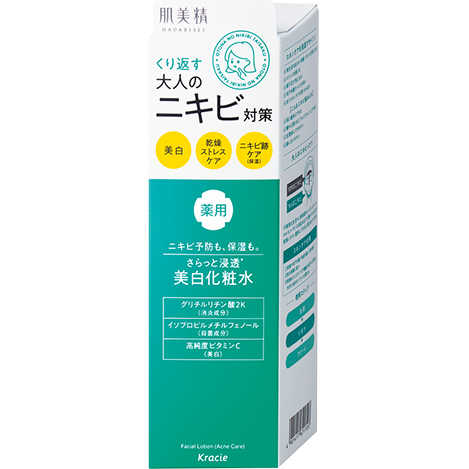 Kracie Hadabisei Medicated Whitening & Acne Care Lotion 200ml - Brightening Facial Moisturizer for Clear Skin | Daily Skincare for Dark Spots & Blemishes | Perfect for Morning & Night Routine