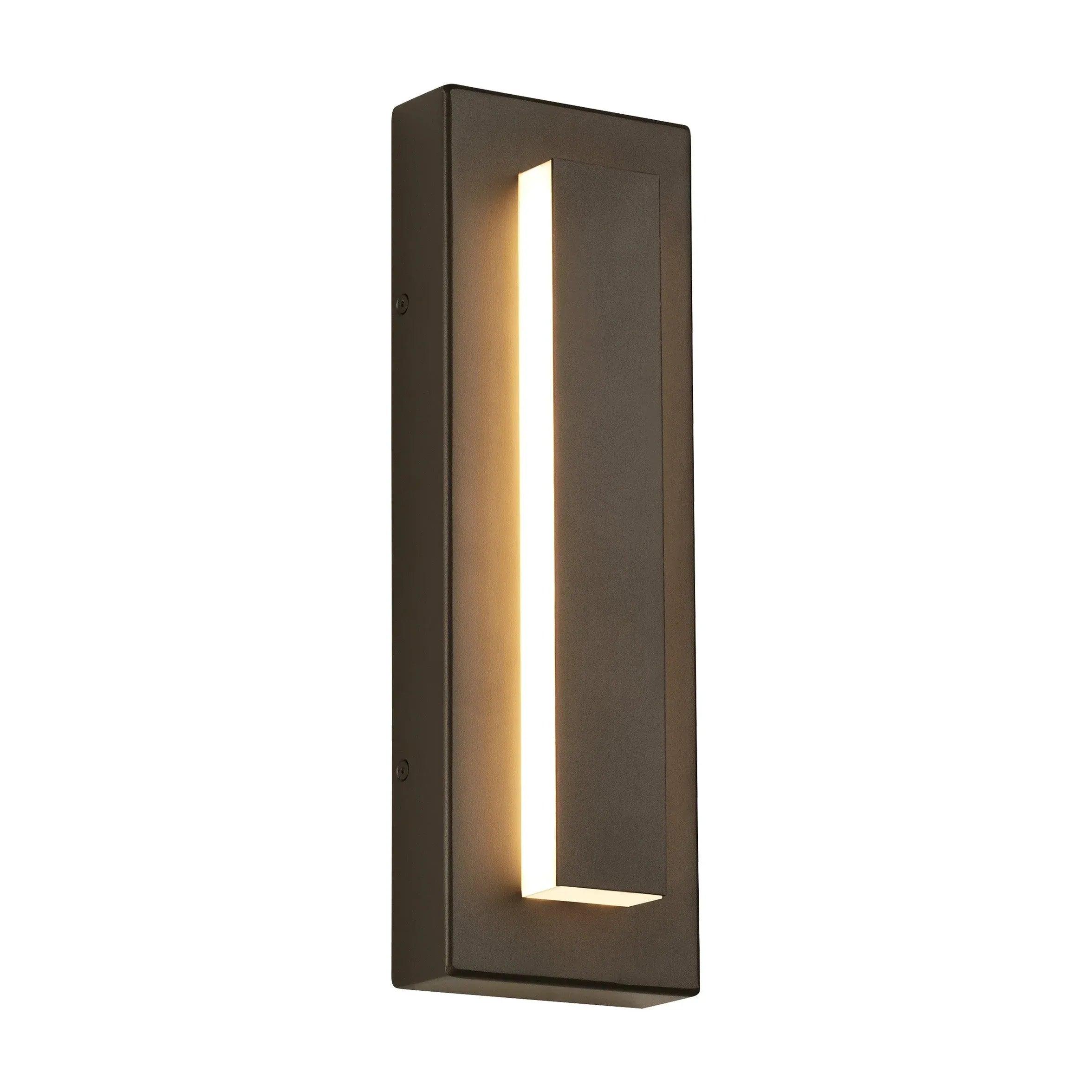 Modern Rectangular LED Outdoor Wall Light - Black Weatherproof Sconce for Porch, Patio, and Garden Lighting