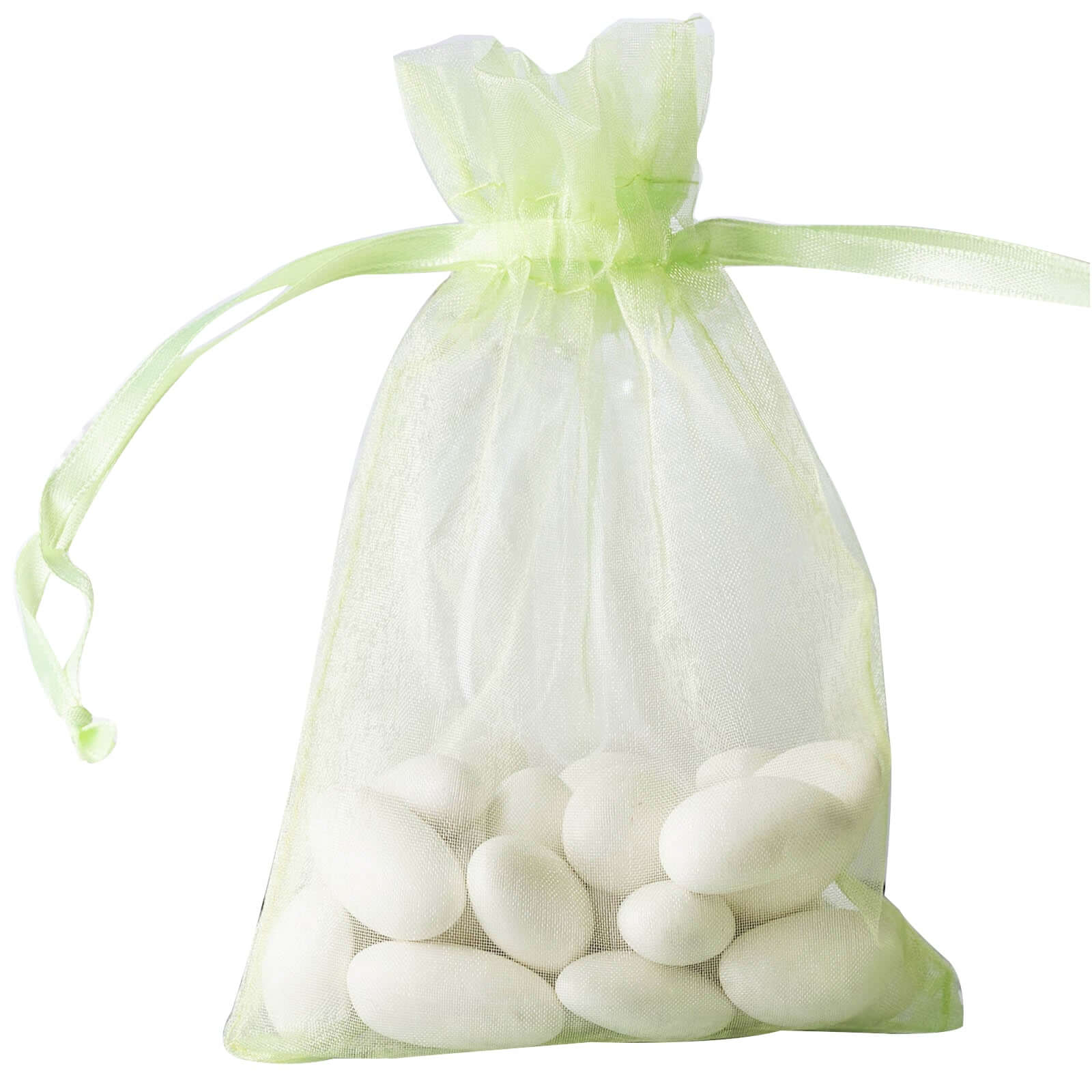10 Pack 4x6 Mint Green Organza Drawstring Bags - Elegant Wedding Favor Gift Bags for Party, Bridal Shower, Baby Shower & Special Events - Bulk Wholesale Clearance Sale