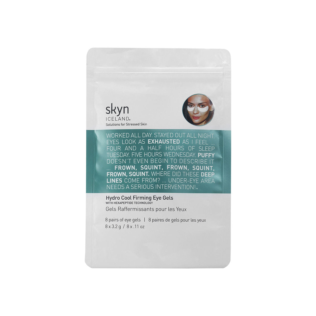 Hydro Cool Firming Eye Gels for Dark Circles & Puffiness - Soothing Under Eye Patches for Refreshed Look - Perfect for Morning Routine & Travel Skincare