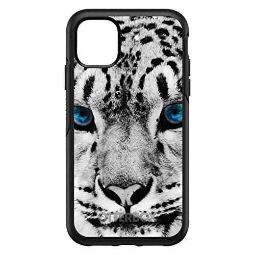 Snow Leopard Blue Eyes On Black Case