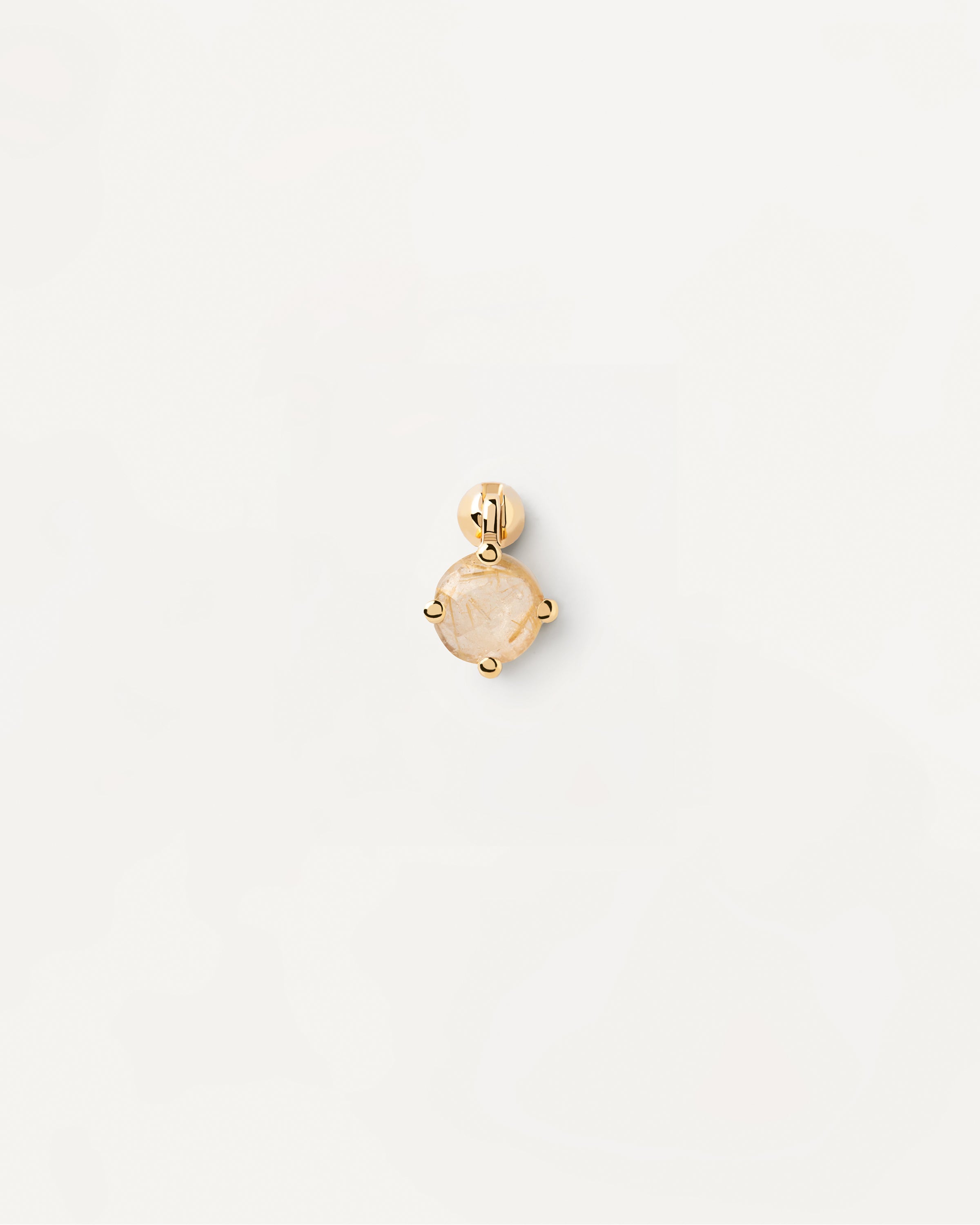 Kimi Rutilated Quartz Single Earring - Elegant Gold-Plated Crystal Stud Earring for Women | Perfect for Parties, Weddings & Everyday Wear