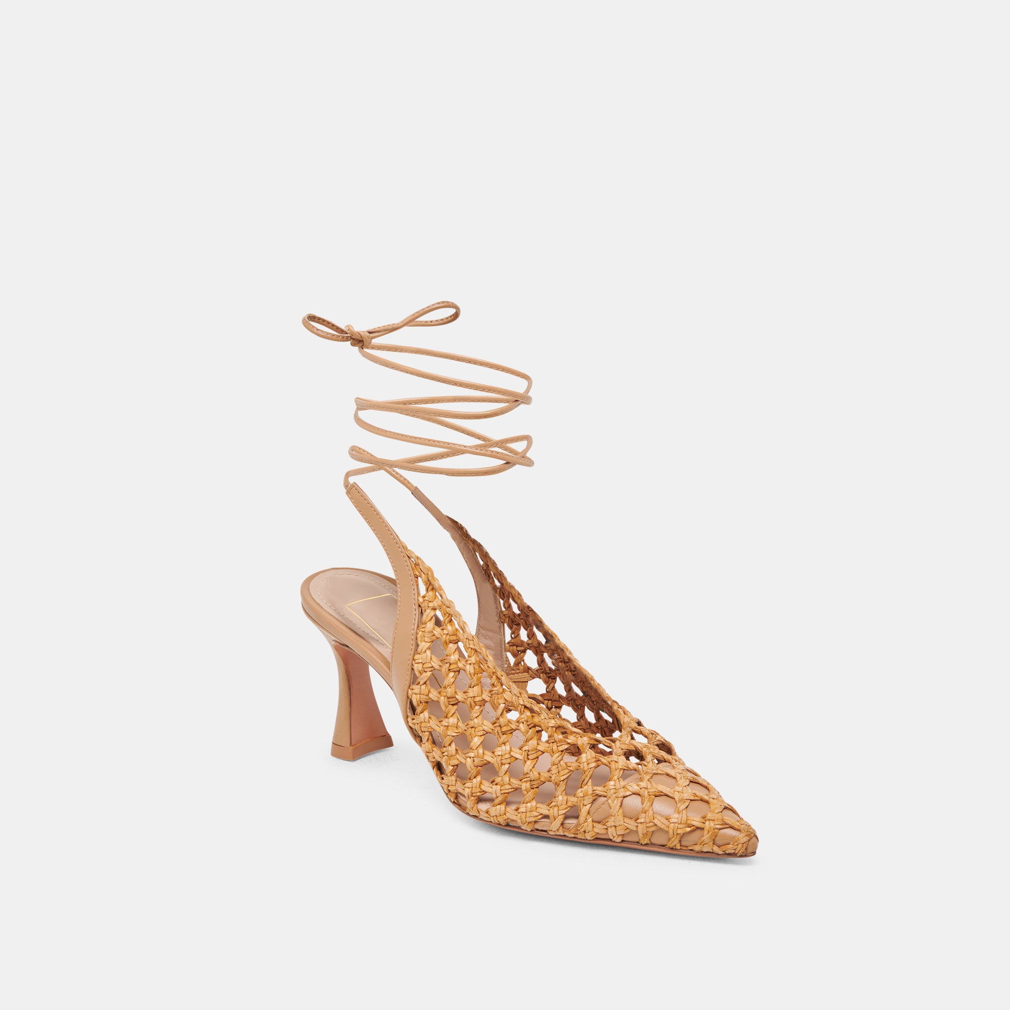 GESICA Women's Natural Woven High Heels - Comfortable Dress Sandals for Weddings, Parties & Evening Events