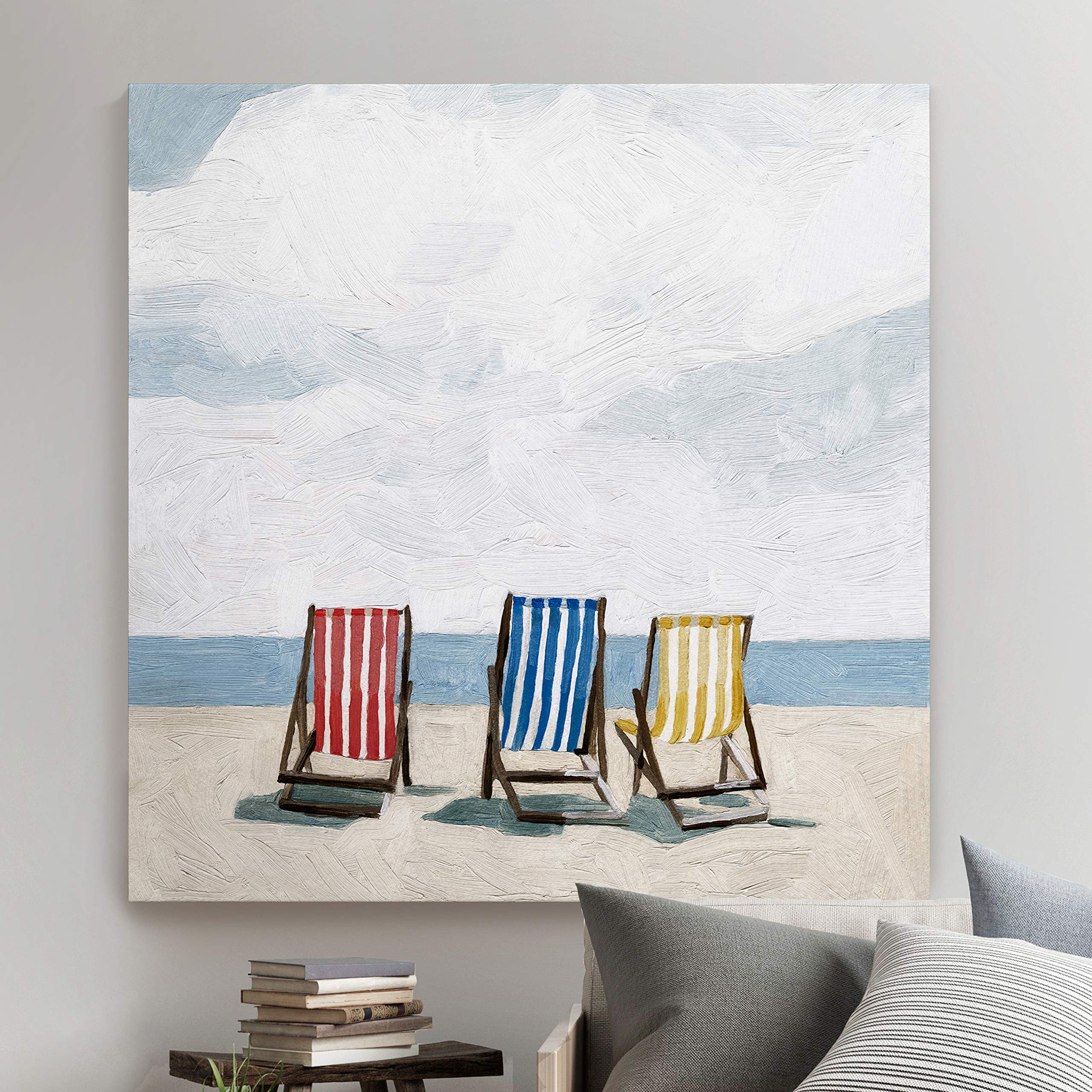 Renditions Gallery Trip II' Beach Wall Art - 40x40 Inch Gallery Wrapped Canvas - Coastal Home Decor for Living Room, Bedroom & Office - Perfect for Beach House, Vacation Home or Coastal-Themed Interior Design