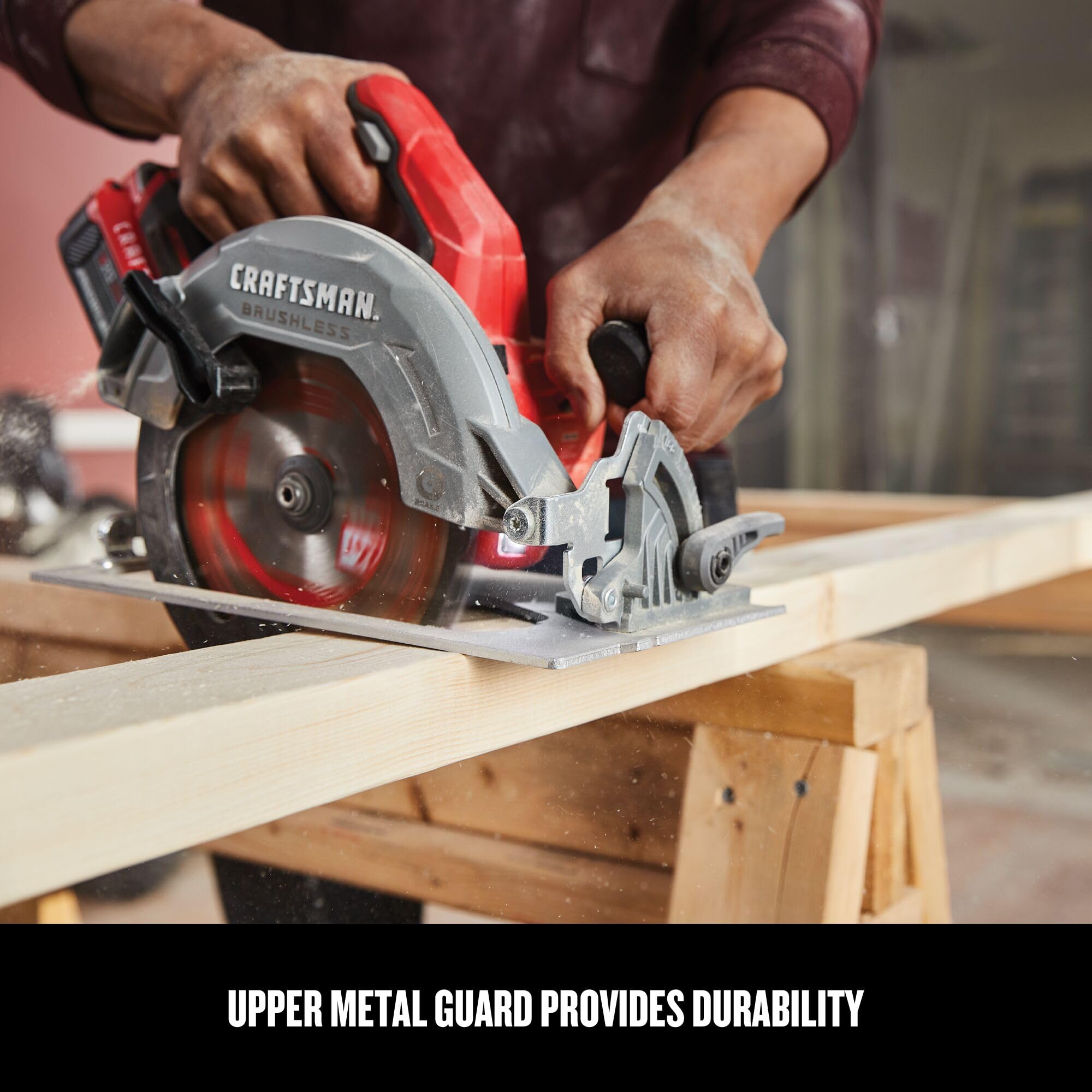 CRAFTSMAN V20 7-1/4 Inch Cordless Circular Saw (CMCS550B) - Bare Tool for Woodworking, DIY Projects & Construction - Powerful Cutting for Lumber, Plywood & Building Materials