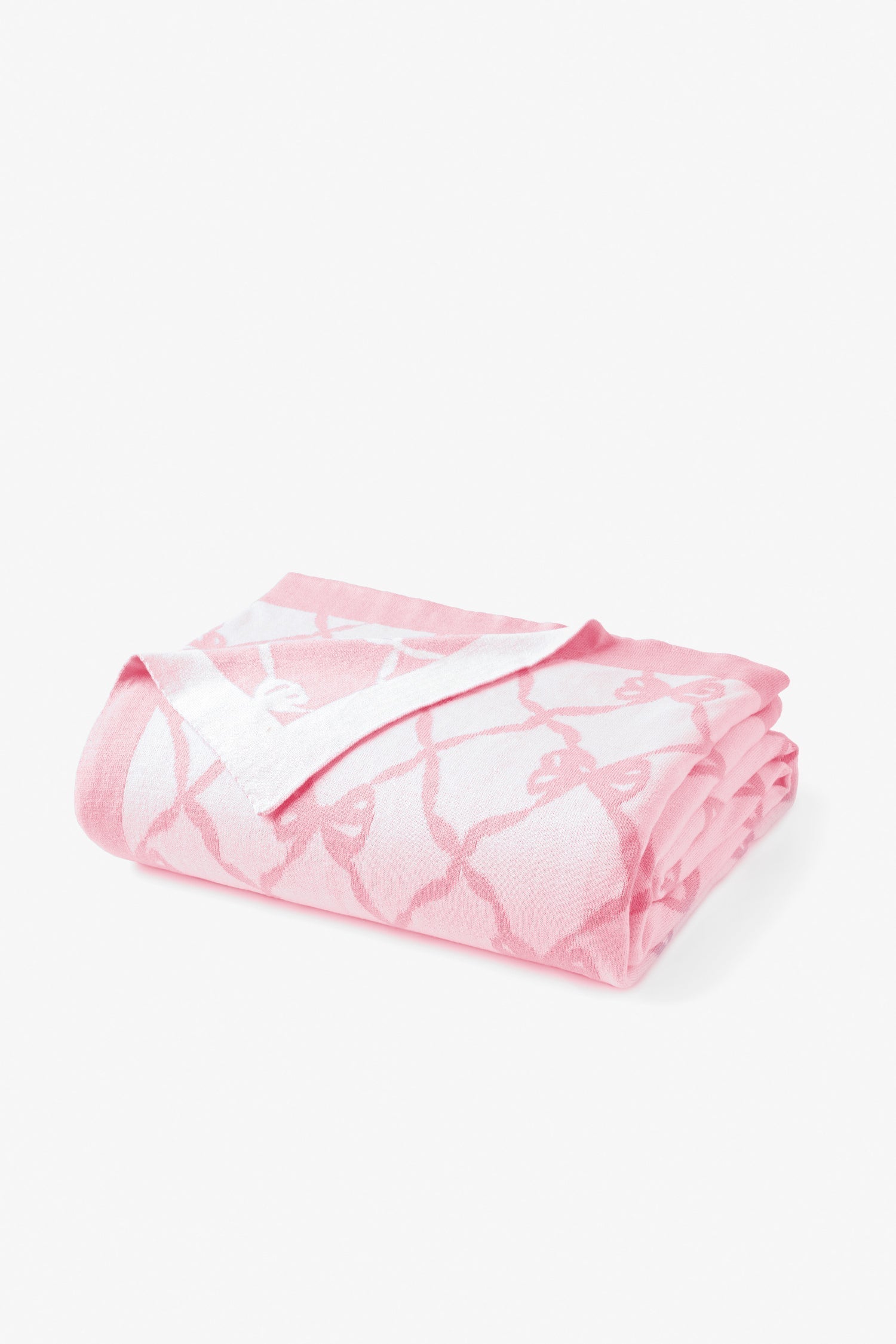 Soft Pastel Pink Bow Throw Blanket - Cozy Knit Blanket for Women, Girls, Bedroom, Couch & Gift - Perfect for Home Decor, Winter Warmth & Relaxation