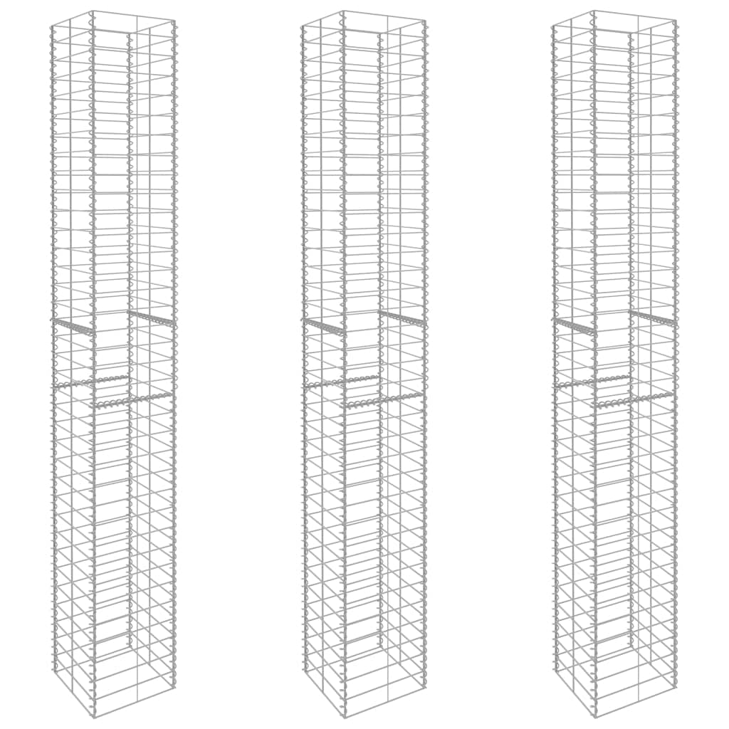 SKM Galvanized Steel Gabion Baskets - Set of 3 (9.8