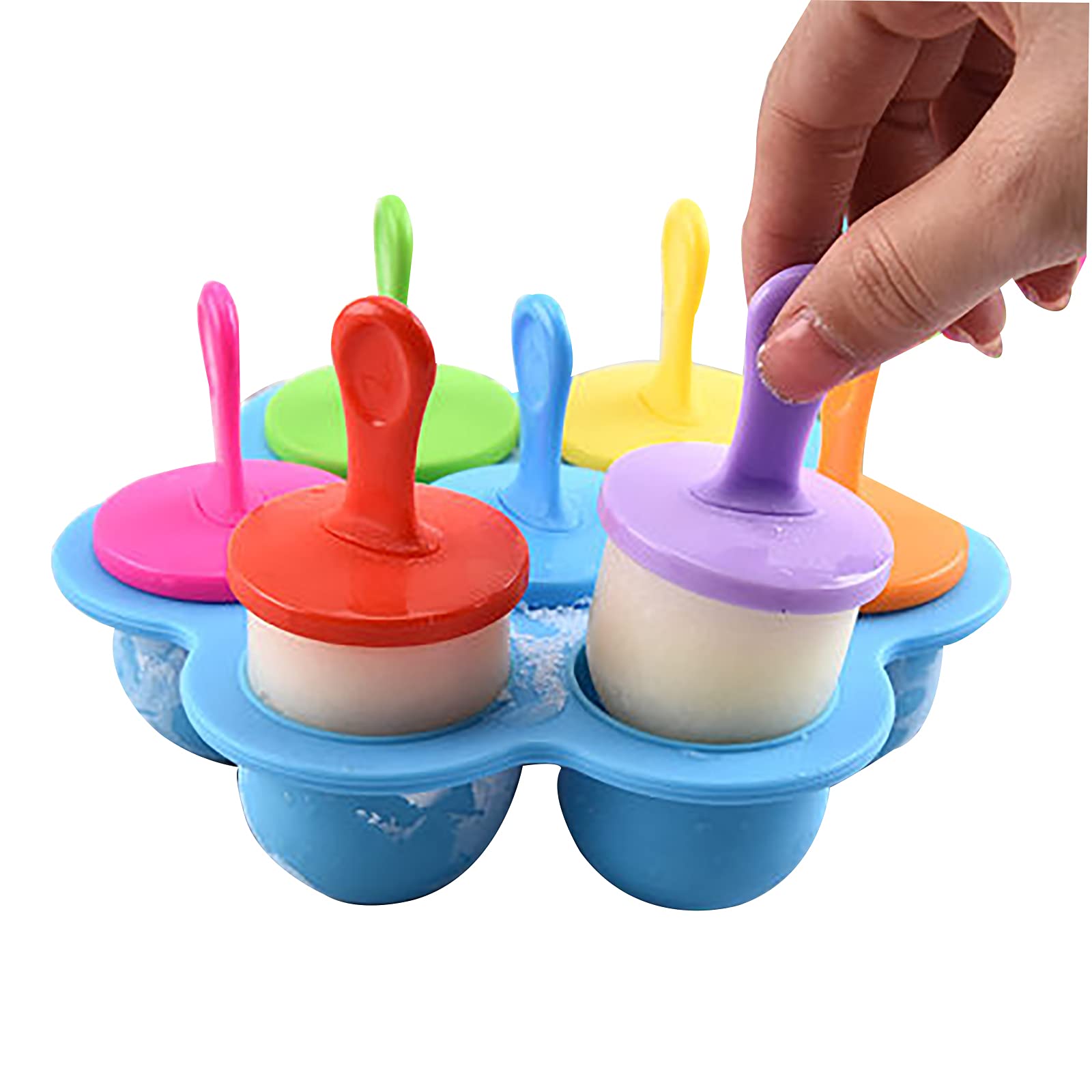 7 Small BPA-Free Silicone Popsicle Molds for Kids - Mini Ice Pop Makers, Homemade Ice Cream Storage Containers | Perfect for Summer Treats, DIY Desserts & Party Snacks