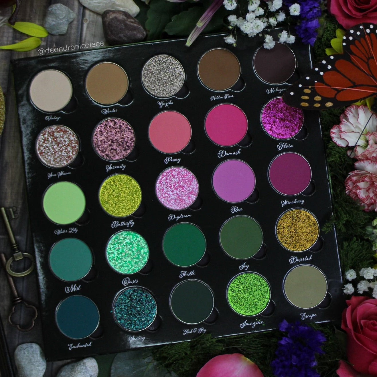 Secret Garden Eyeshadow Palette - 12 Highly Pigmented Matte & Shimmer Shades for Day & Night Makeup Looks | Vegan & Cruelty-Free | Perfect for Bridal, Party & Everyday Wear