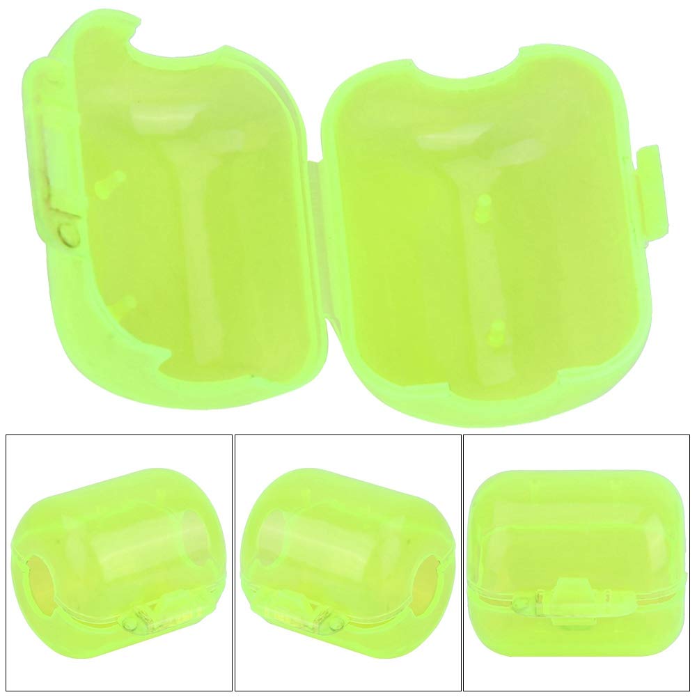 50pcs Plastic Fishing Hook Box - Yellow Squid Lure Case for Saltwater Fishing