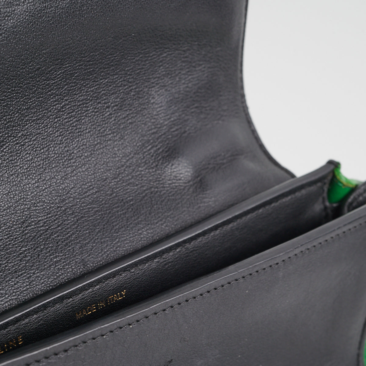Celine Trapeze Handbag in Green & Black | Luxury Leather Crossbody Bag for Women | Perfect for Work, Travel & Evening Events