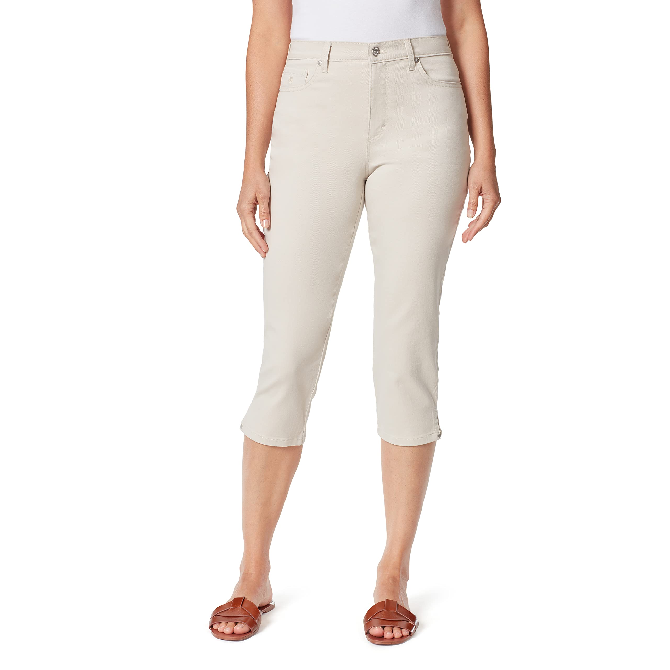Gloria Vanderbilt Women's Amanda Capri Jean Regular Fit - Classic Denim Stretch Shorts for Casual Wear, Summer Outfits & Everyday Comfort