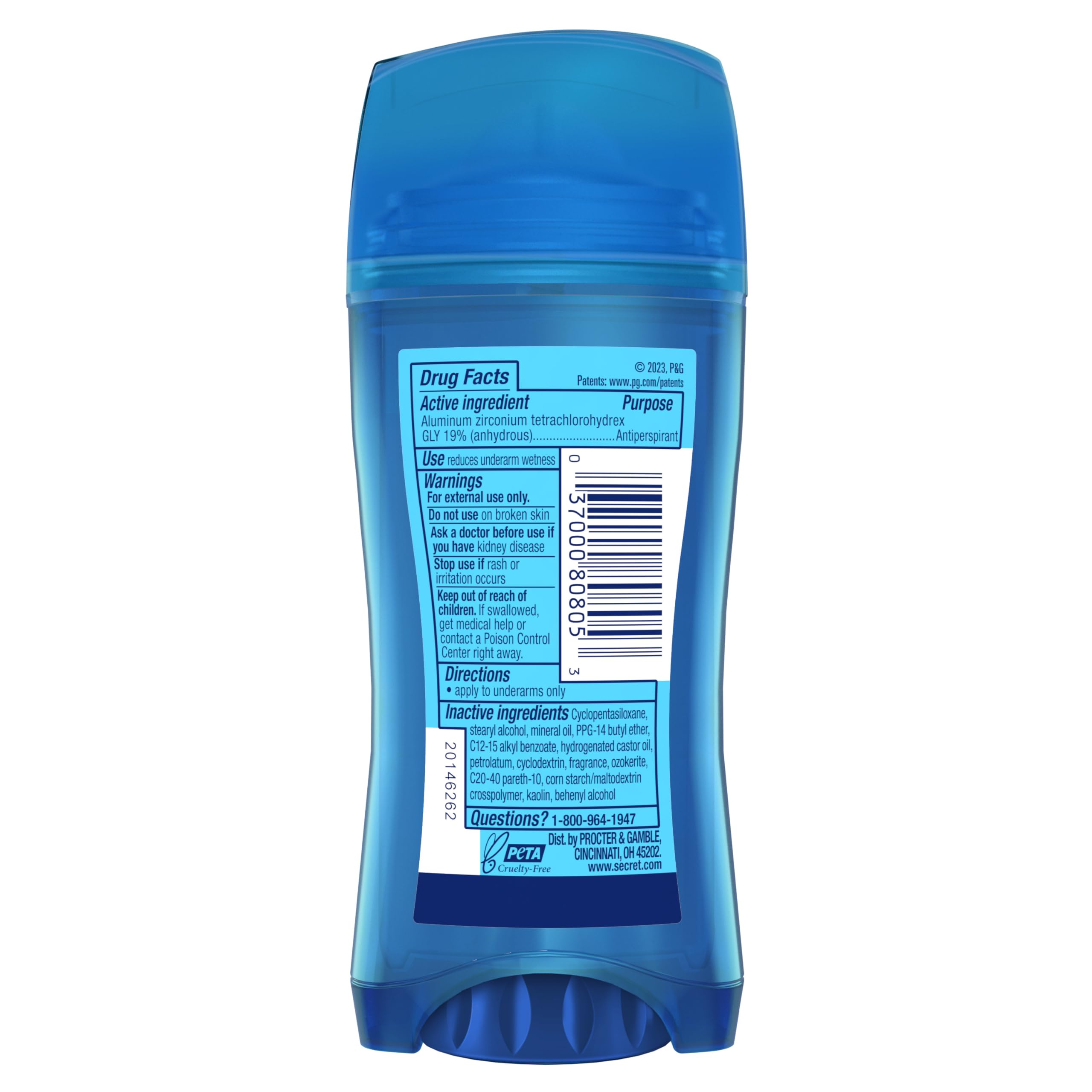 Secret Outlast Antiperspirant Deodorant for Women - 72 Hour Sweat & Odor Protection with PH Balancing Minerals | Invisible Solid, Completely Clean Scent, 2.6 oz | All-Day Freshness for Workouts, Office & Daily Activities