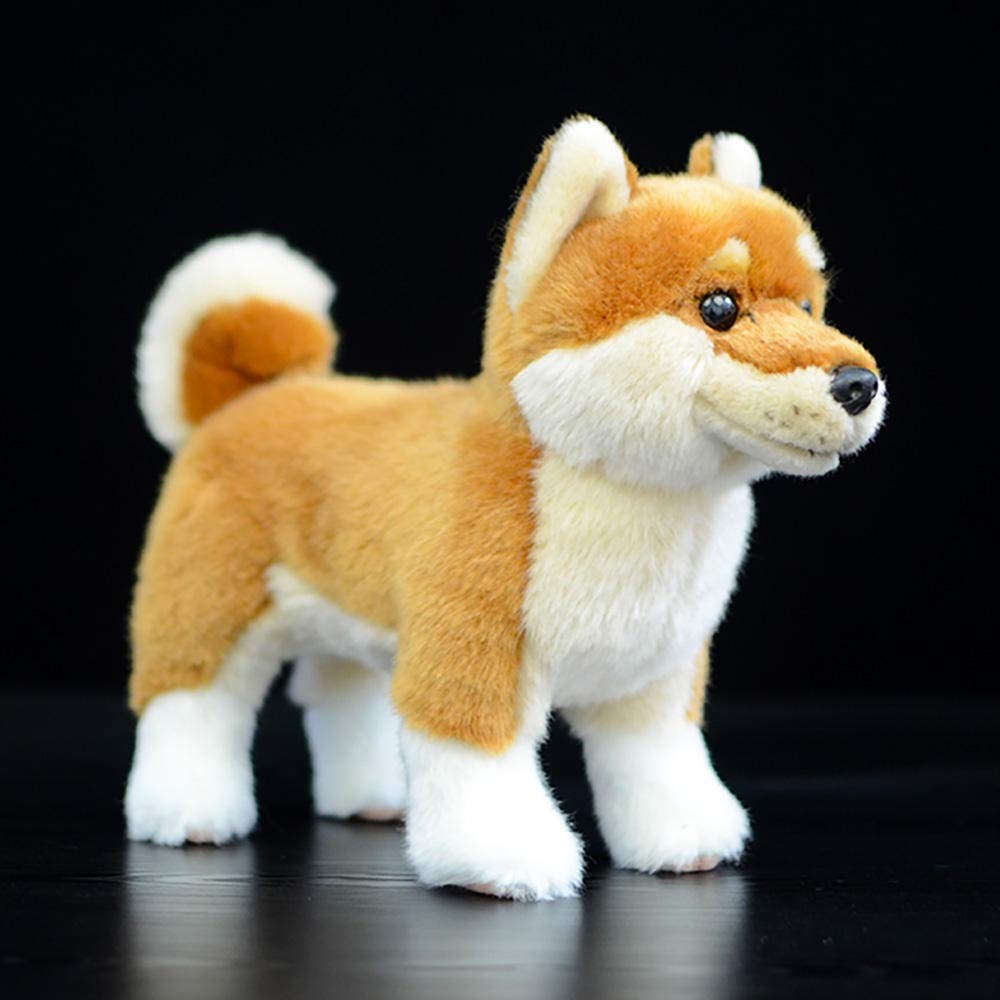 Realistic Japanese Shiba Inu Plush Toy - Soft Lifelike Stuffed Animal Dog, Cute & Huggable Pet Companion for Kids & Adults (Orange) | Perfect for Birthday Gifts, Home Decor, Nursery Cuddling & Anime Lovers Collection
