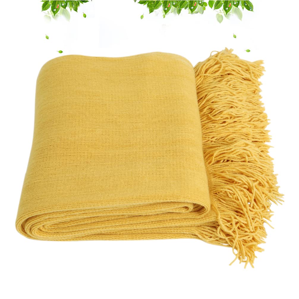 VICASKY Soft Knitted Throw Blanket - Cozy Farmhouse Decor with Fringe, Perfect for Sofa, Bed & Couch - Trendy Knit Blanket for Home Decor, Gifts & Winter Warmth