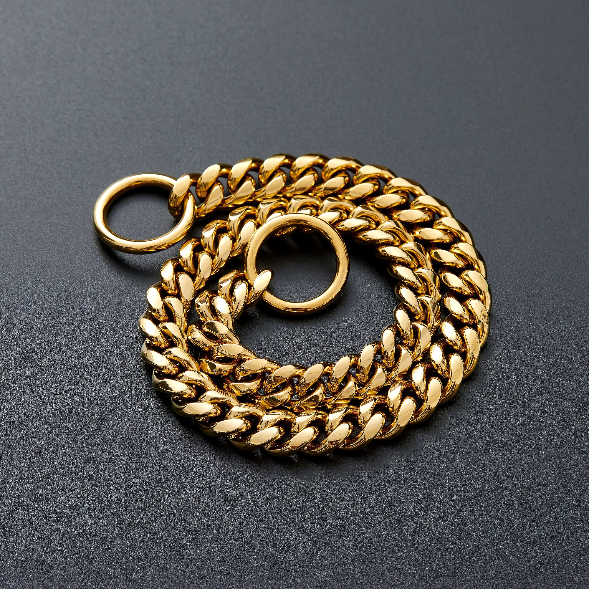 Gold Cuban Link Dog Necklace Collar for Small Medium Large Dogs - Stylish Pet Jewelry for Small, Medium & Large Breeds | Perfect for Daily Walks, Pet Photos & Special Occasions