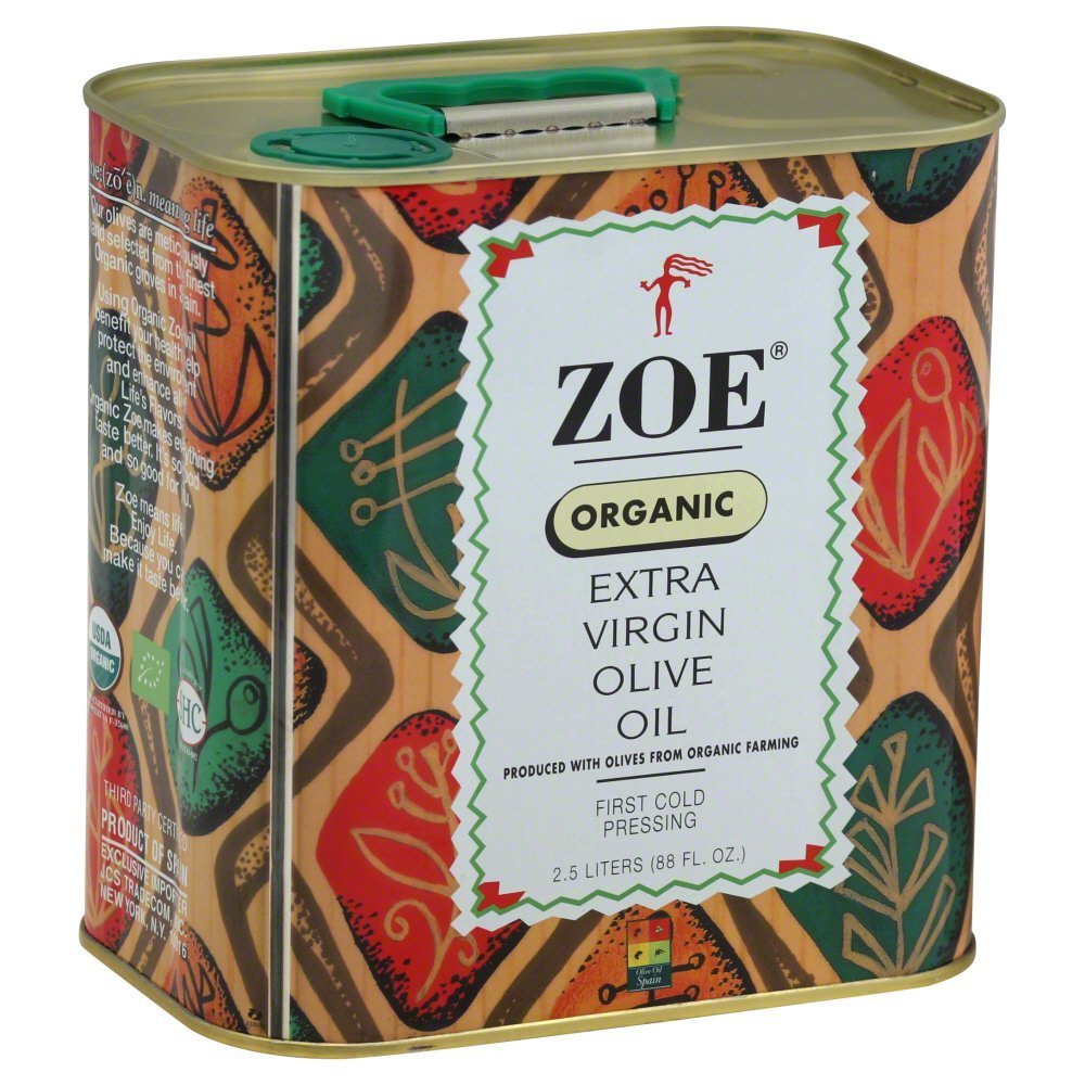 Organic Extra Virgin Olive Oil by Zoe - 88 Oz (Pack of 44) | Cold-Pressed, Unfiltered, Premium Quality | Perfect for Cooking, Salad Dressing & Healthy Recipes