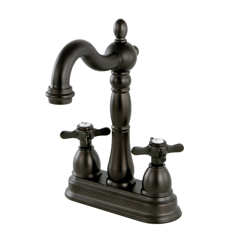 Kingston Brass KB1498BEX Essex Two Handle Bar Faucet - Premium Brushed Nickel Finish for Kitchen & Bar Sink - Perfect for Modern Home, Restaurant, and Commercial Use