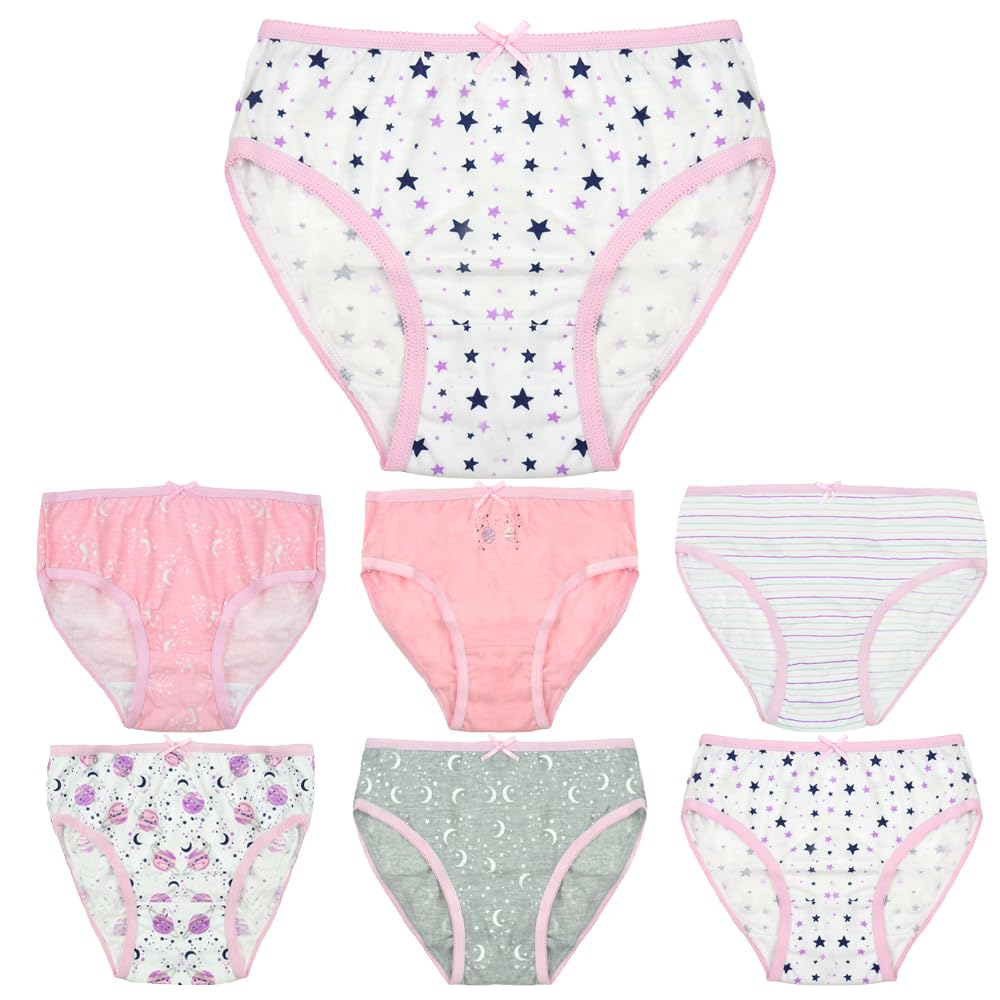 **Boys & Girls Cotton Blend Briefs Underwear - 7 Pack Soft Comfortable Everyday Kids Underwear for School, Play & Sleep**