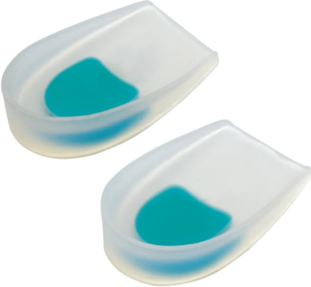 Premium Flamingo Silicone Heel Protector Insoles for Swelling & Pain Relief - Soft Gel Cushion Cups (Pair, Blue) - Ideal for Diabetic Foot Care, Plantar Fasciitis & Everyday Comfort