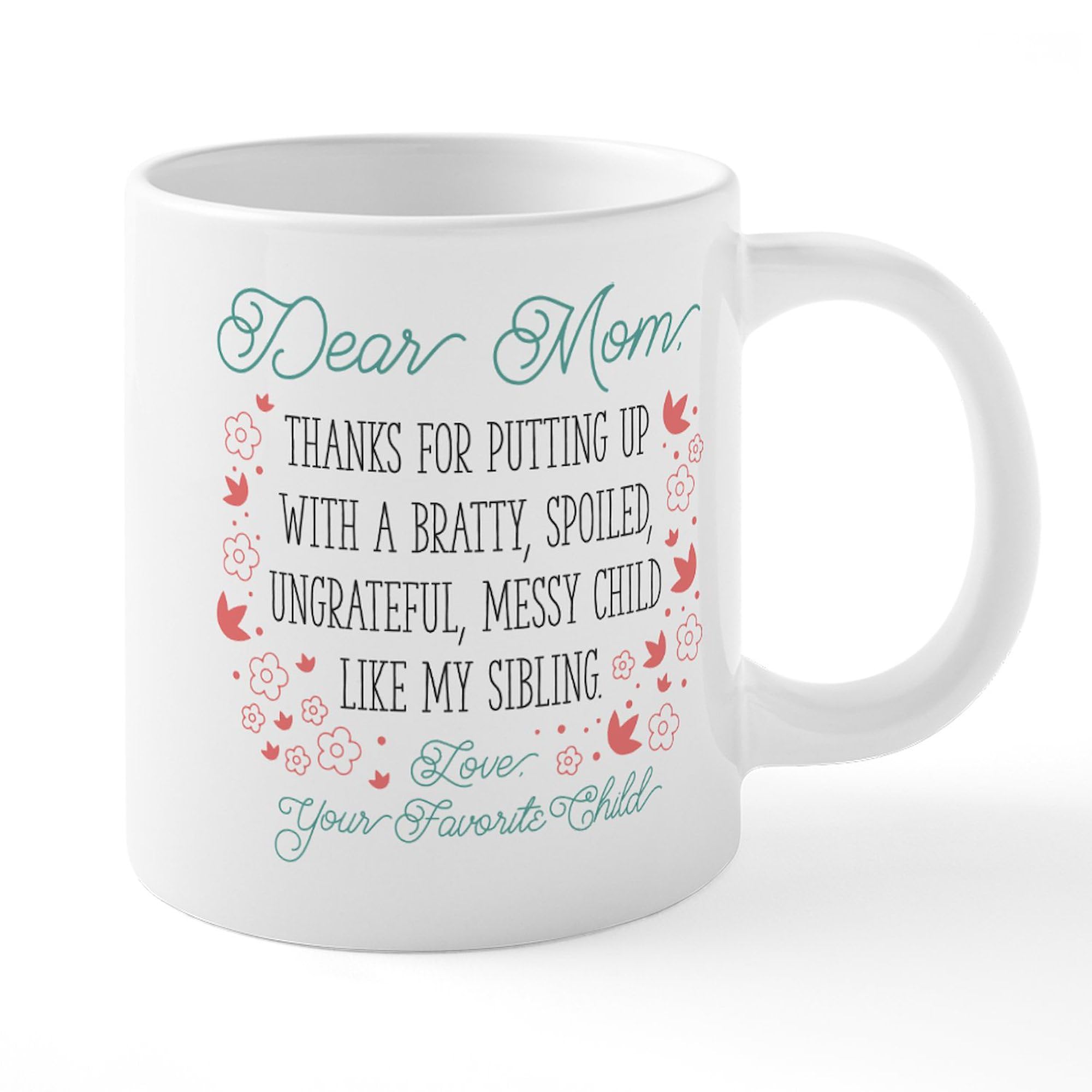 Dear Mom 20 oz Ceramic Coffee Mega Mug - Large Insulated Tea Cup for Mother's Day Gifts, Birthday Presents & Daily Use - Perfect for Home, Office & Kitchen