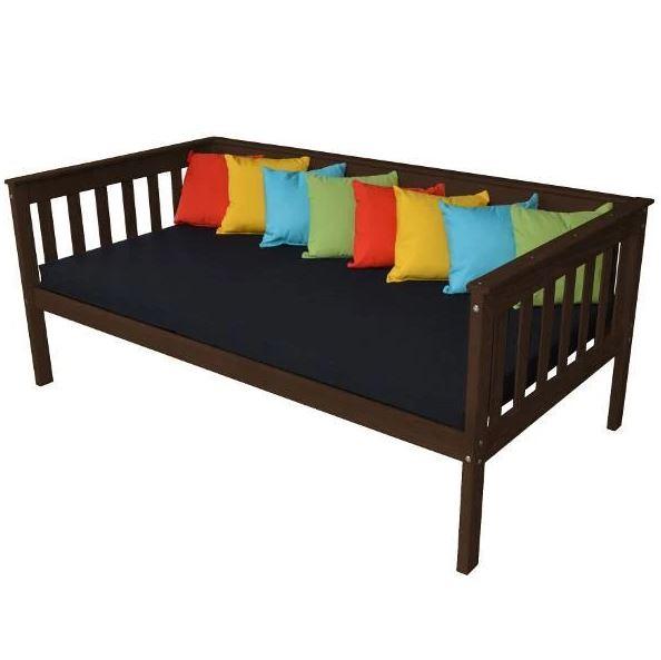 A&L Furniture Mission Style Daybed - Twin Size Wooden Daybed with Trundle for Guest Room, Living Room & Small Spaces - Perfect for Sleepovers, Reading Nook & Extra Seating