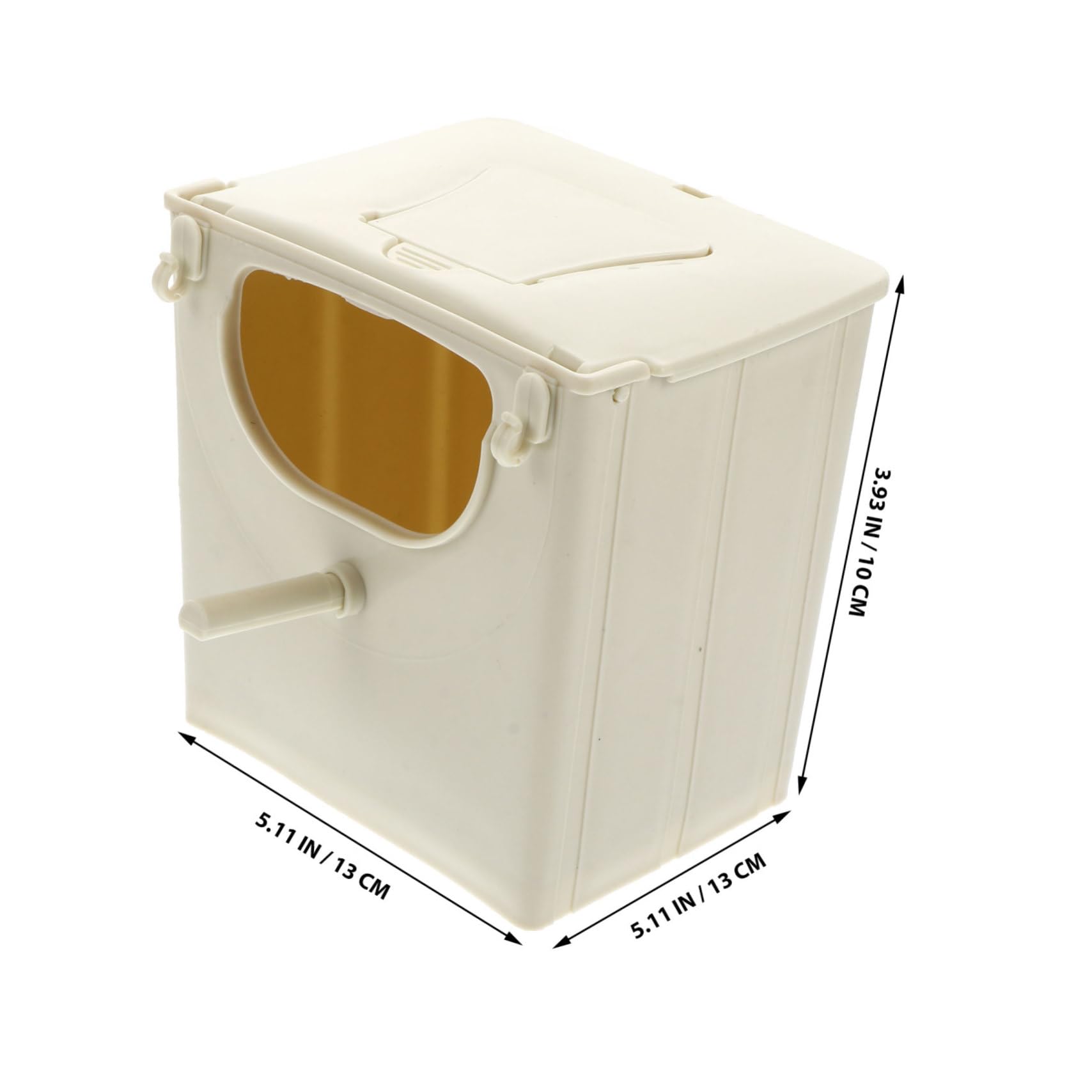 TEHAUX Plastic Bird Breeding Box - 13x10x13cm Cockatiel Nesting Box for Lovebirds & Parrotlets | Mountable Bird Cage Accessory for Breeding, Hatching & Mating | Perfect for Aviaries, Pet Birds & Wildlife Conservation