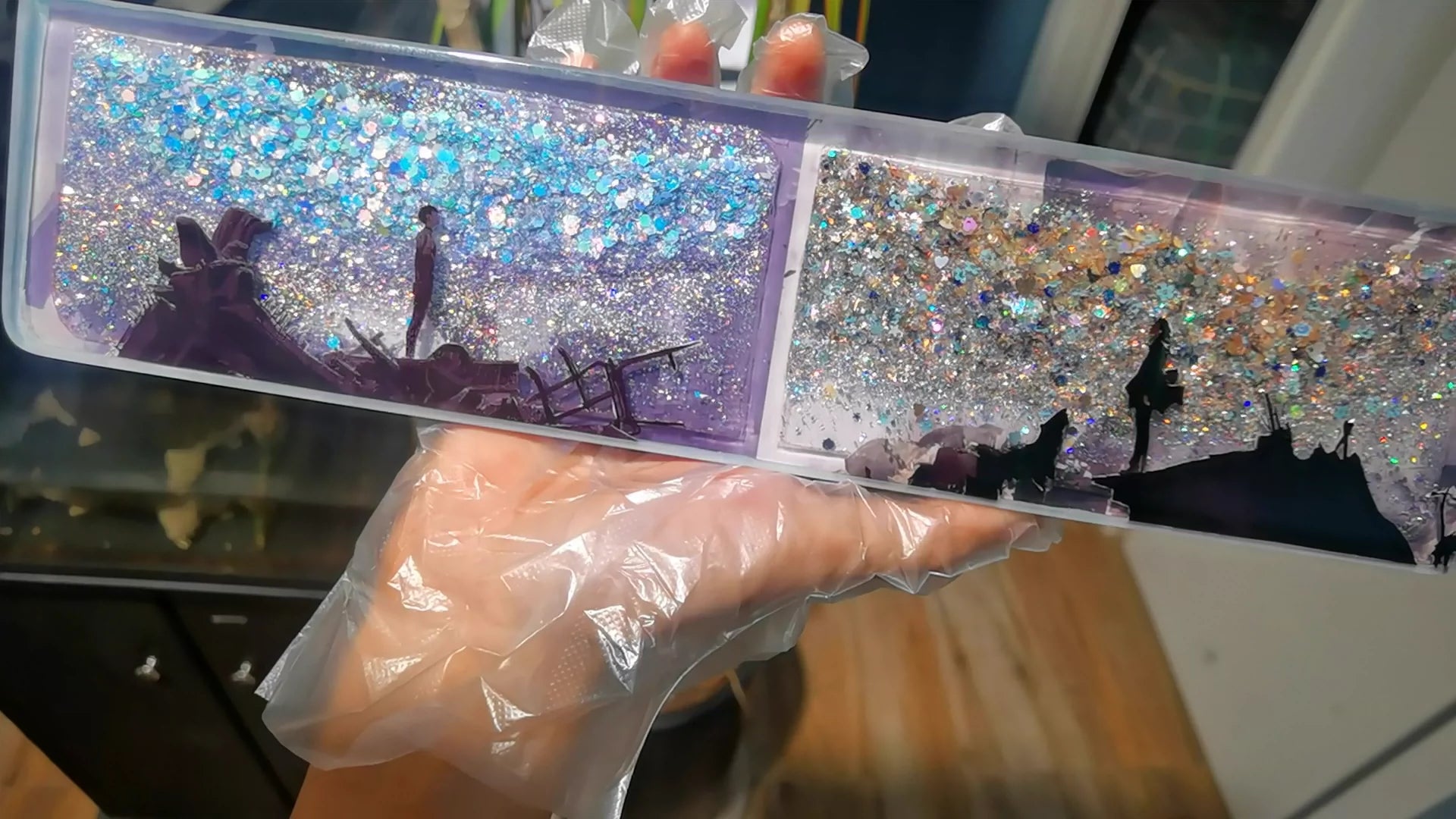 Custom Handmade Resin Keyboard Wrist Rest - Anime Inspired (Eren Jaeger, Shinji Ikari) - Ergonomic Support for Mechanical Keyboards - Perfect for Gaming & Office Work