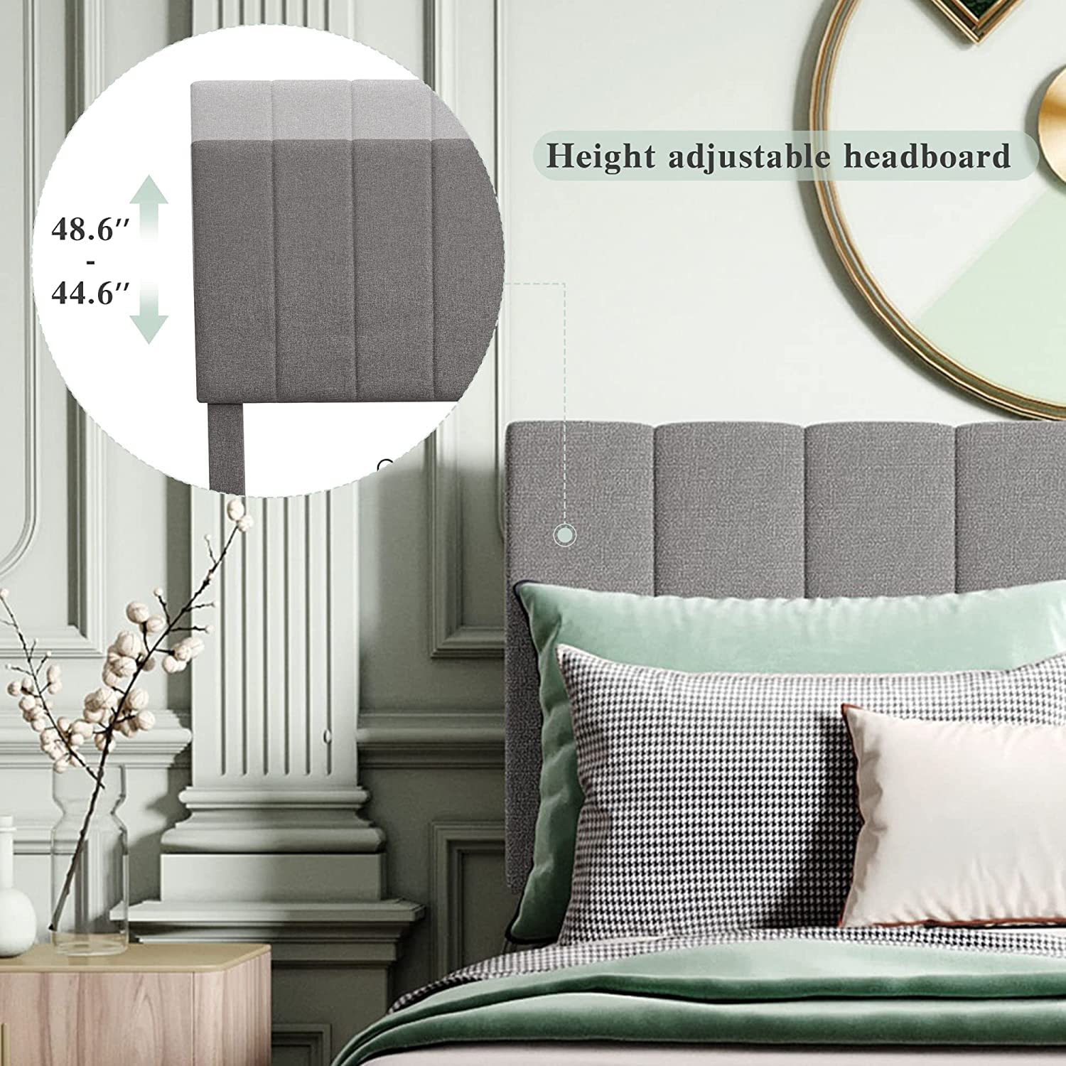 Full Size Upholstered Platform Bed with Gas Lift Hydraulic Storage System & Tufted Headboard - Modern Gray Wooden Bed Frame for Small Space Bedroom Organization | Perfect for Apartments, Guest Rooms & Studio Living
