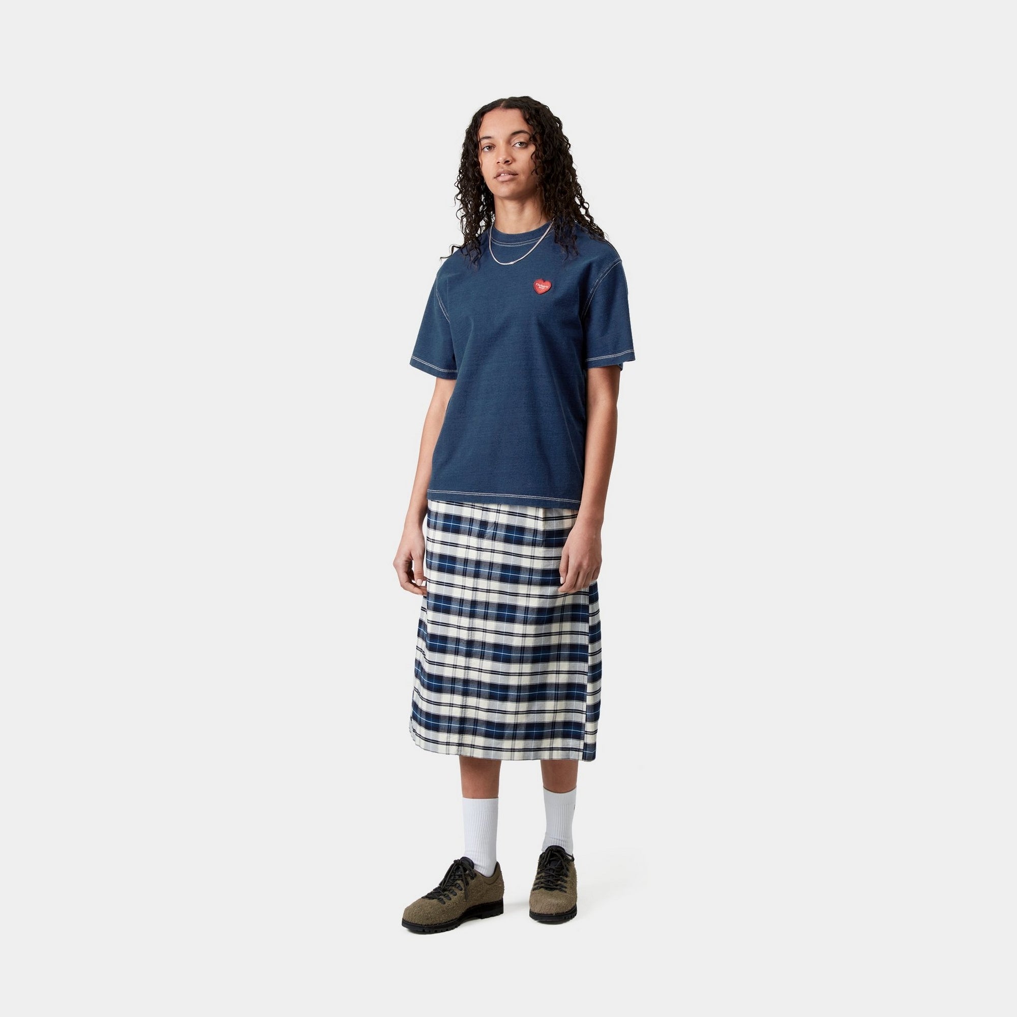 Women's Ingo T-Shirt - Dark Blue Cotton Casual Tee for Everyday Wear | Perfect for Outfits, Lounge & Street Style