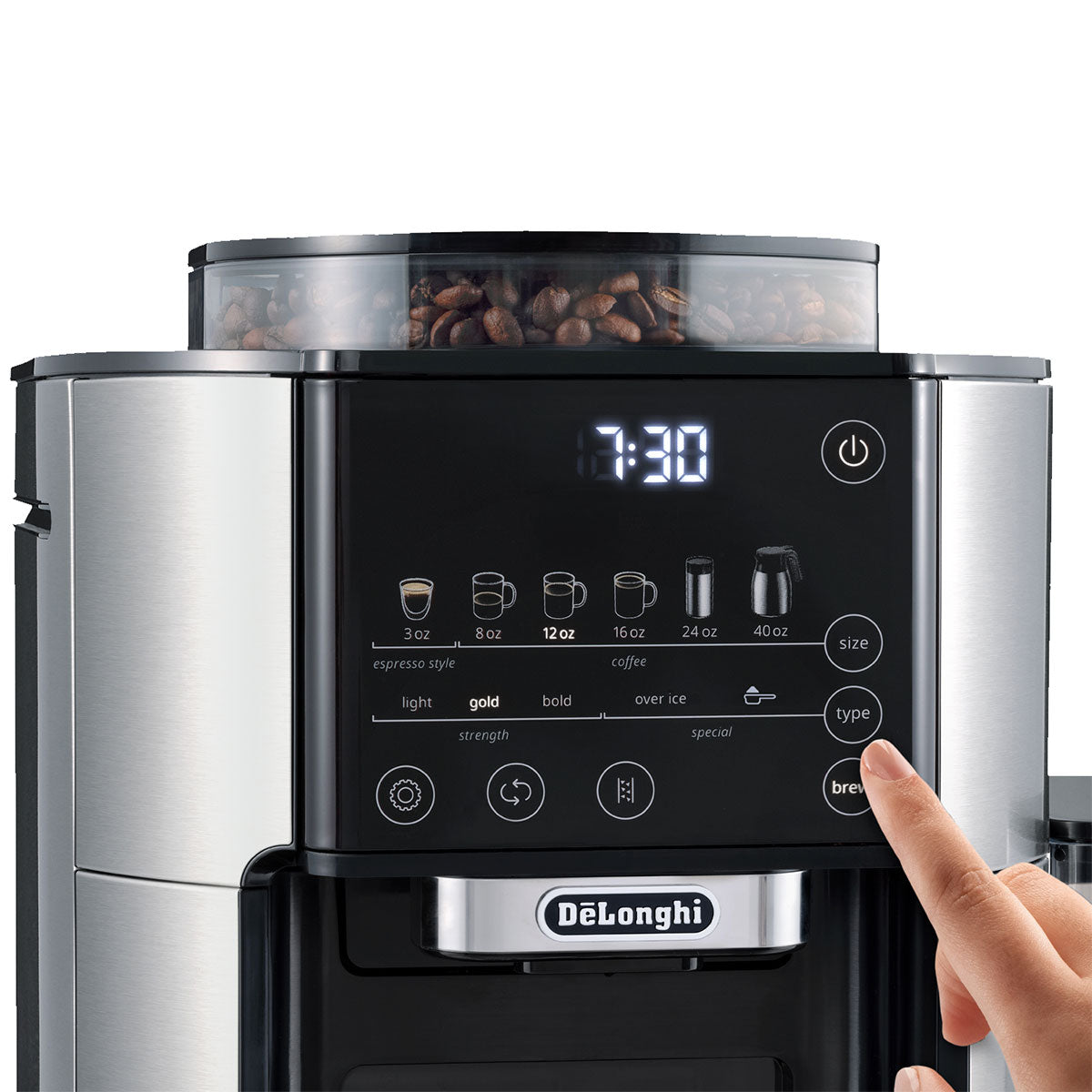 DeLonghi TrueBrew Automatic Coffee Maker with Thermal Carafe - Stainless Steel, 12-Cup Capacity for Home & Office Use | Perfect for Daily Brewing, Entertaining Guests & Gifting