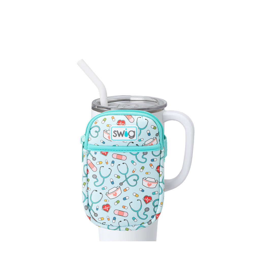 Scrub Life Mega Mug Pouch - Large Insulated Cup Holder for Nurses, Doctors & Healthcare Workers - Perfect for Hospitals, Clinics & Work Commutes