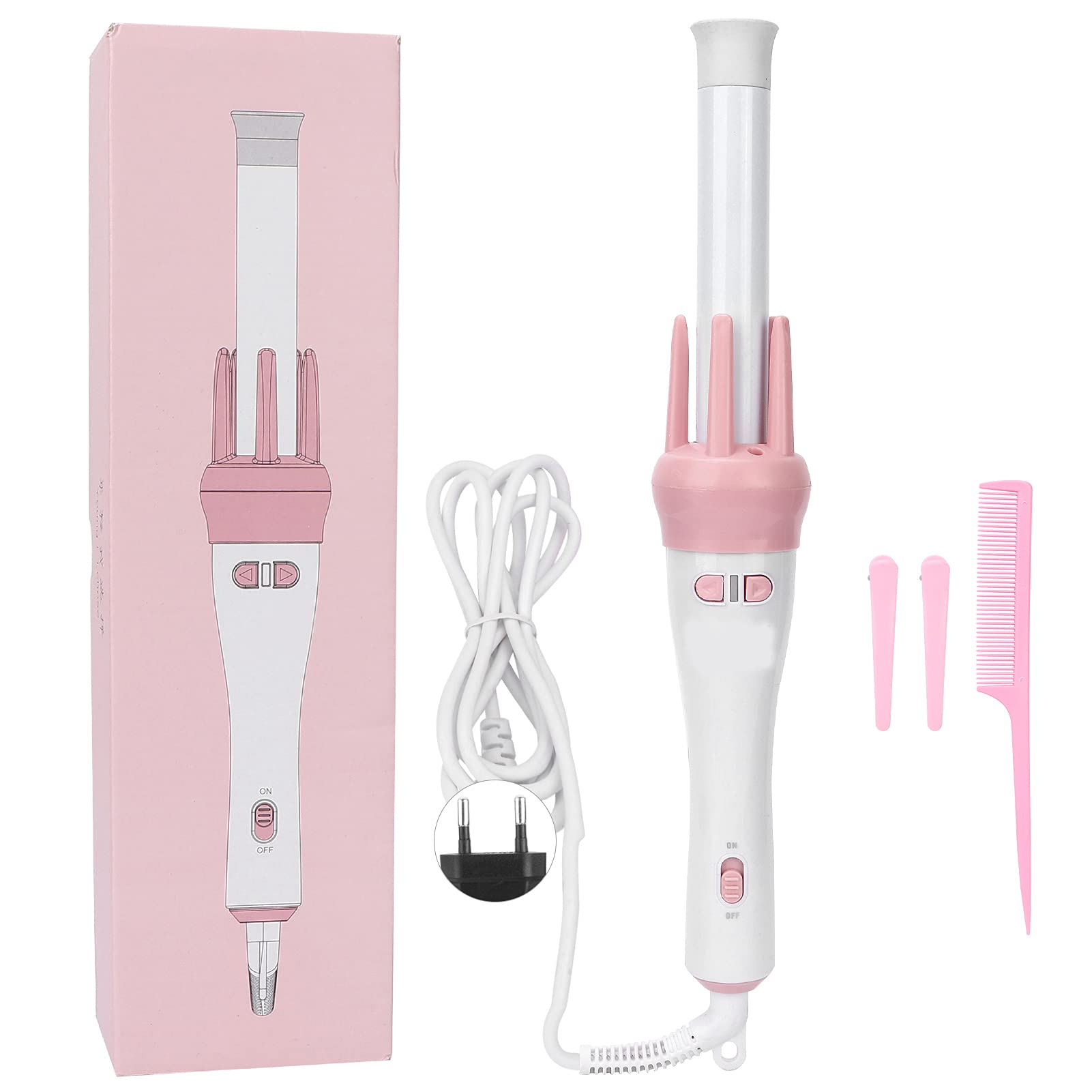 Dioche 360° Rotating Automatic Hair Curler - Professional Ceramic Curling Iron with Duckbill Clip Comb, Electric Curling Wand for Salon & Home Use | Perfect for Beach Waves, Wedding Hairstyles & Daily Styling (US)