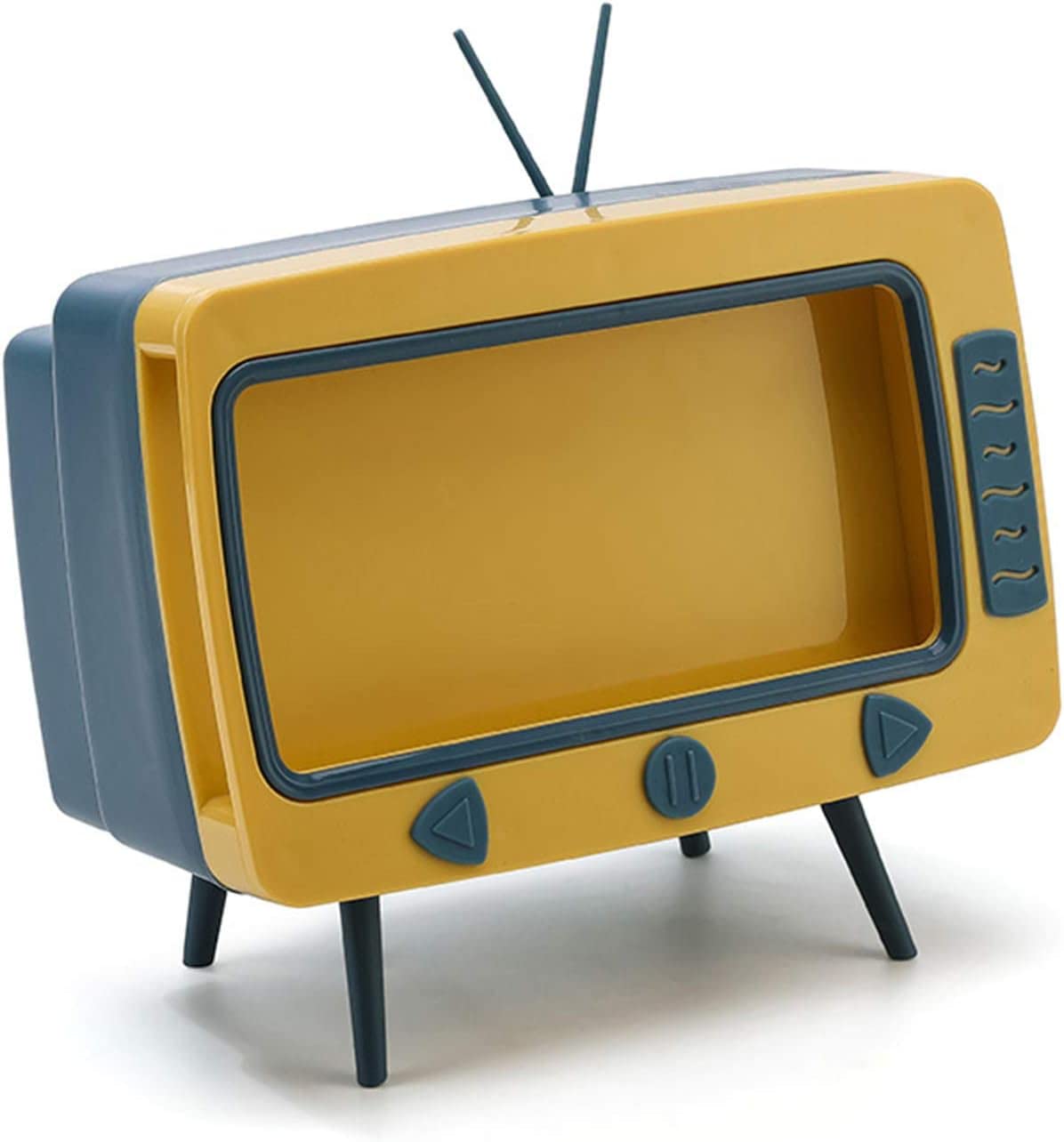 Vintage TV Style Tissue Box Holder - Multifunctional Storage Organizer & Phone Stand for Bedroom, Home, Office Decor | Perfect for Living Room, Dorm, Gift Idea