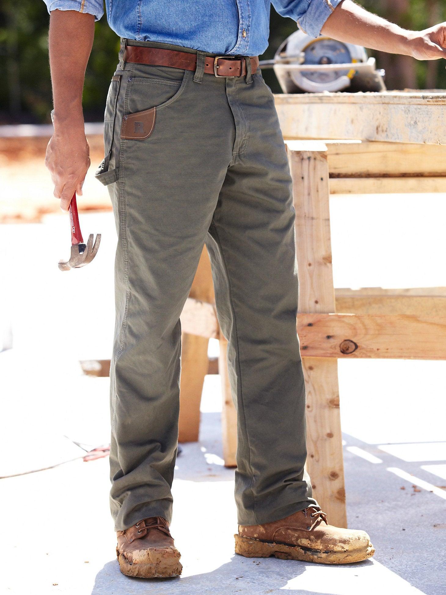 Durable Ripstop Ranger Cargo Pants for Men - Tactical Outdoor Work Pants in Loden Green - Perfect for Hiking, Camping & Military Use