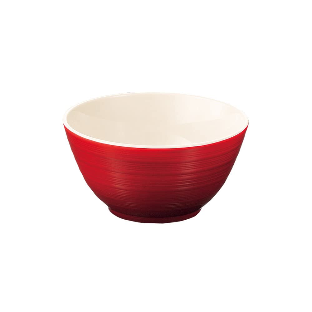 Premium G11 RD Shatter-Resistant Glass Cups - 5.3 Inches (13.5 cm) Multi-Ball Design - Set of 10 Stackable Red Drinking Glasses - 18.4 fl oz (550 ml) Dishwasher Safe - Made in Japan - Perfect for Parties, Restaurants & Home Bar Use