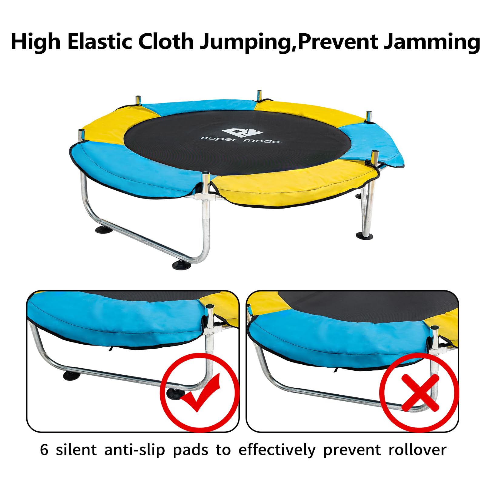 5FT Kids Trampoline with Safety Enclosure Net - Adjustable Indoor/Outdoor Toddler Trampoline, No-Gap Safe Design for Boys & Girls - Perfect for Backyard Play, Birthday Gifts & Family Fun Activities