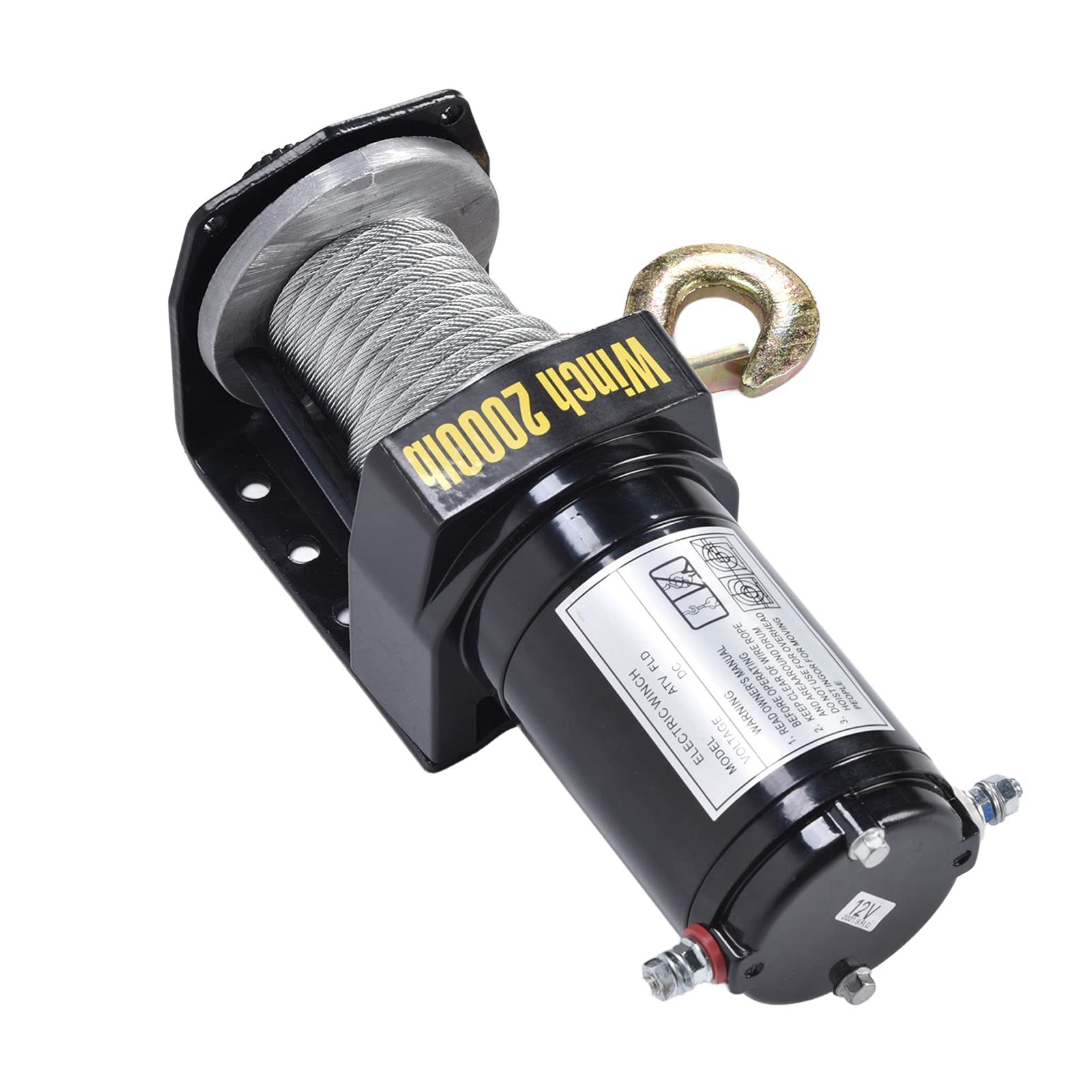 Industrial Steel Wire Rope Winch with Copper Core Terminal - High Conductivity Electric Winch, Wear-Resistant Alloy Steel Hook for Crane & Hoist | Perfect for Construction, Warehouse Lifting & Heavy-Duty Towing
