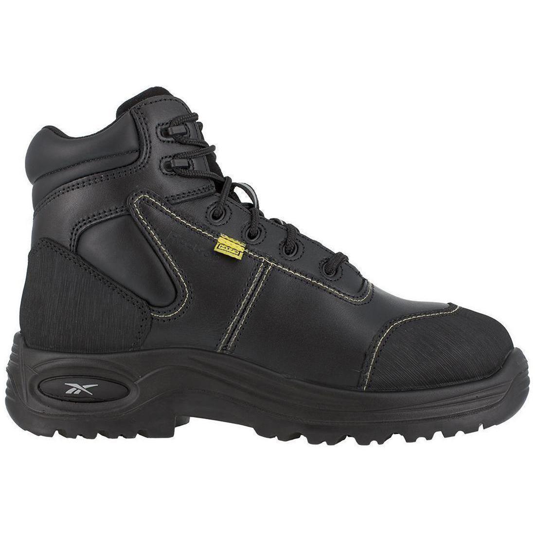 Trainex 6 Inch Composite Toe Safety Work Boots with Metatarsal Guard - Black Steel Toe Shoes for Construction, Warehouse & Industrial Work